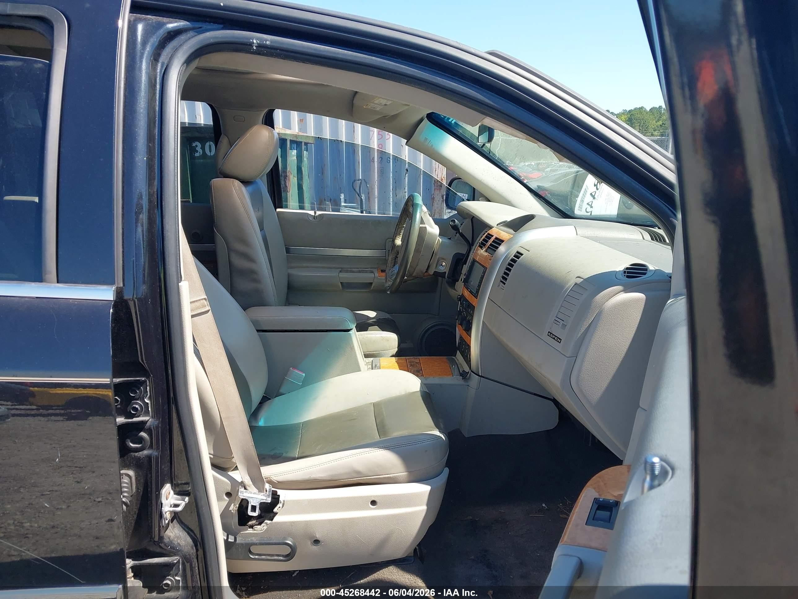2008 Chrysler Aspen Limited Black vin: 1A8HX58278F120512