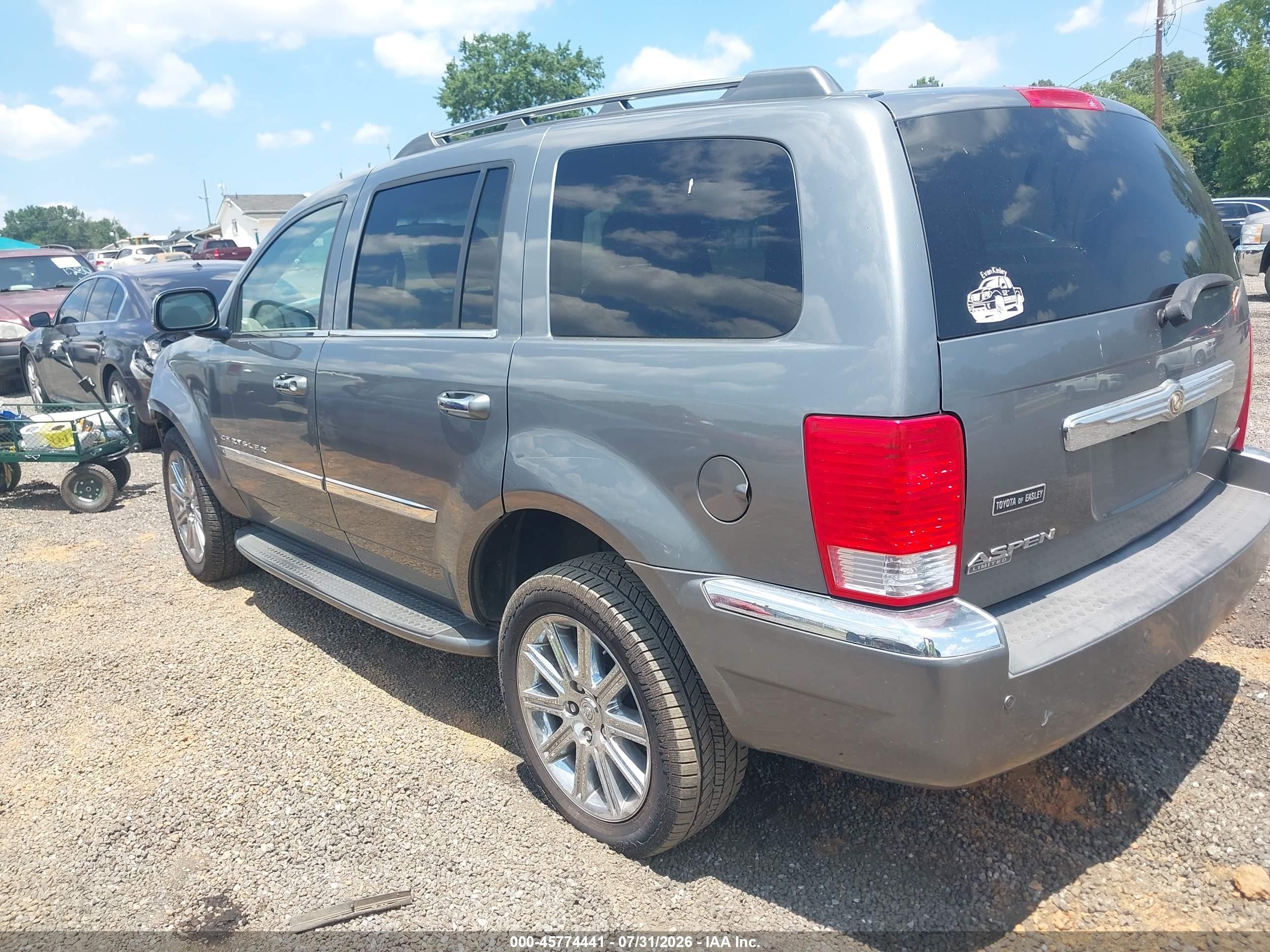 2007 Chrysler Aspen Limited Silver vin: 1A8HX58287F571480