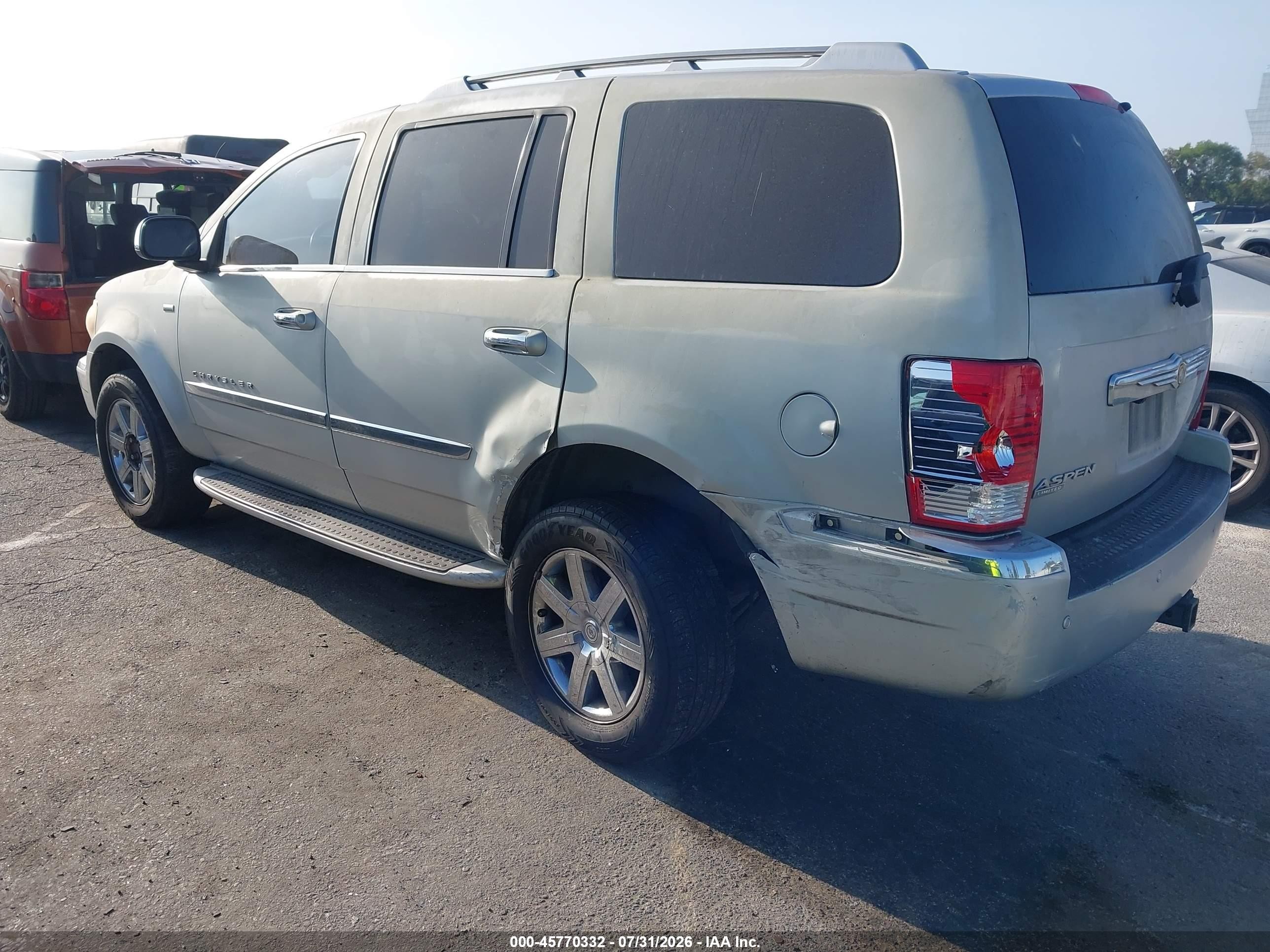 2008 Chrysler Aspen Limited Beige vin: 1A8HX58298F149140