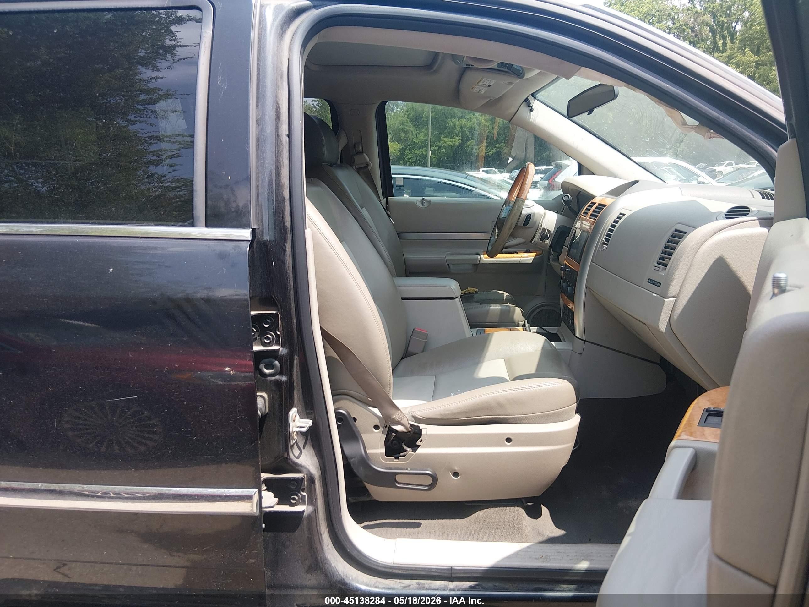 2008 Chrysler Aspen Limited Black vin: 1A8HX58N48F146799