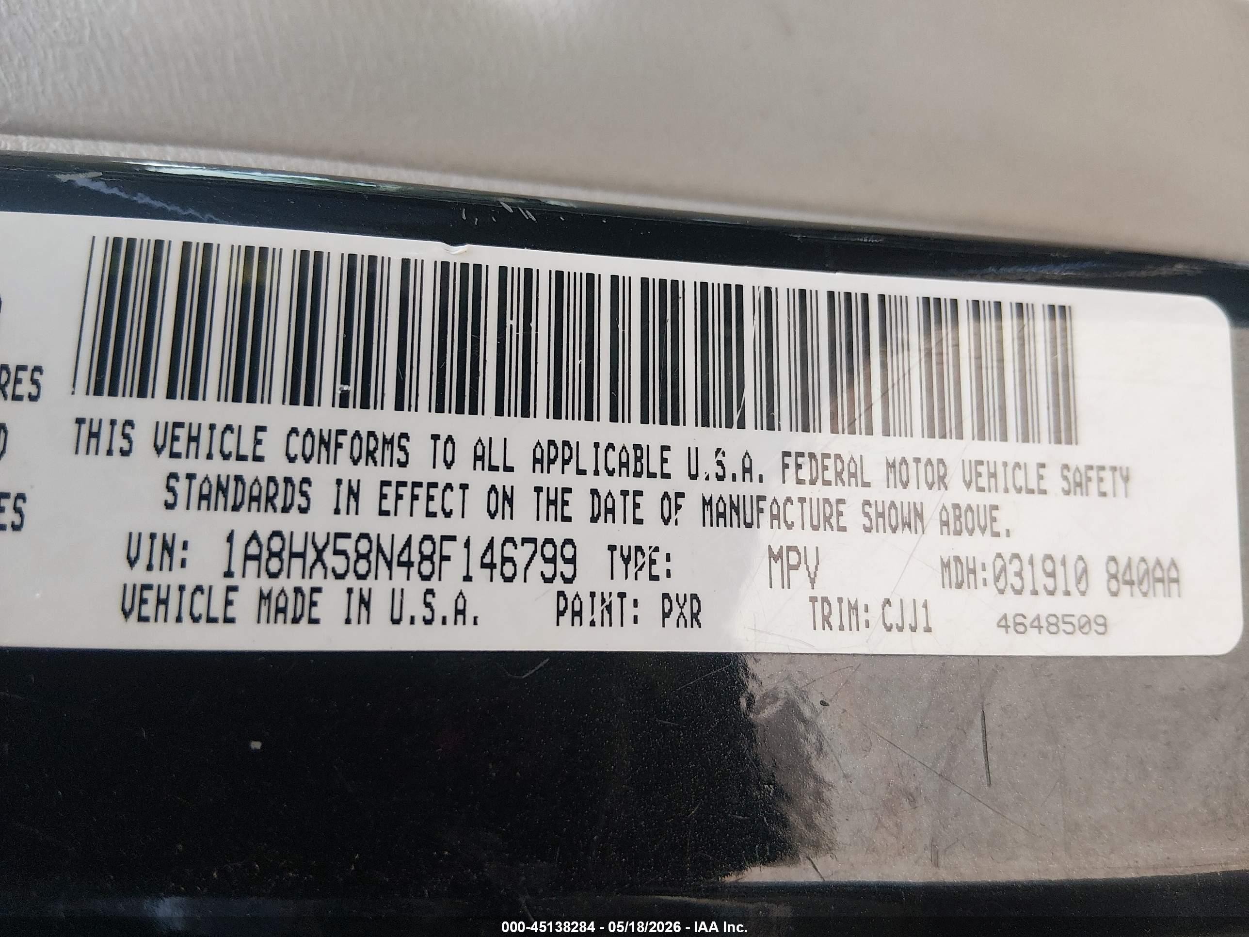 2008 Chrysler Aspen Limited Black vin: 1A8HX58N48F146799