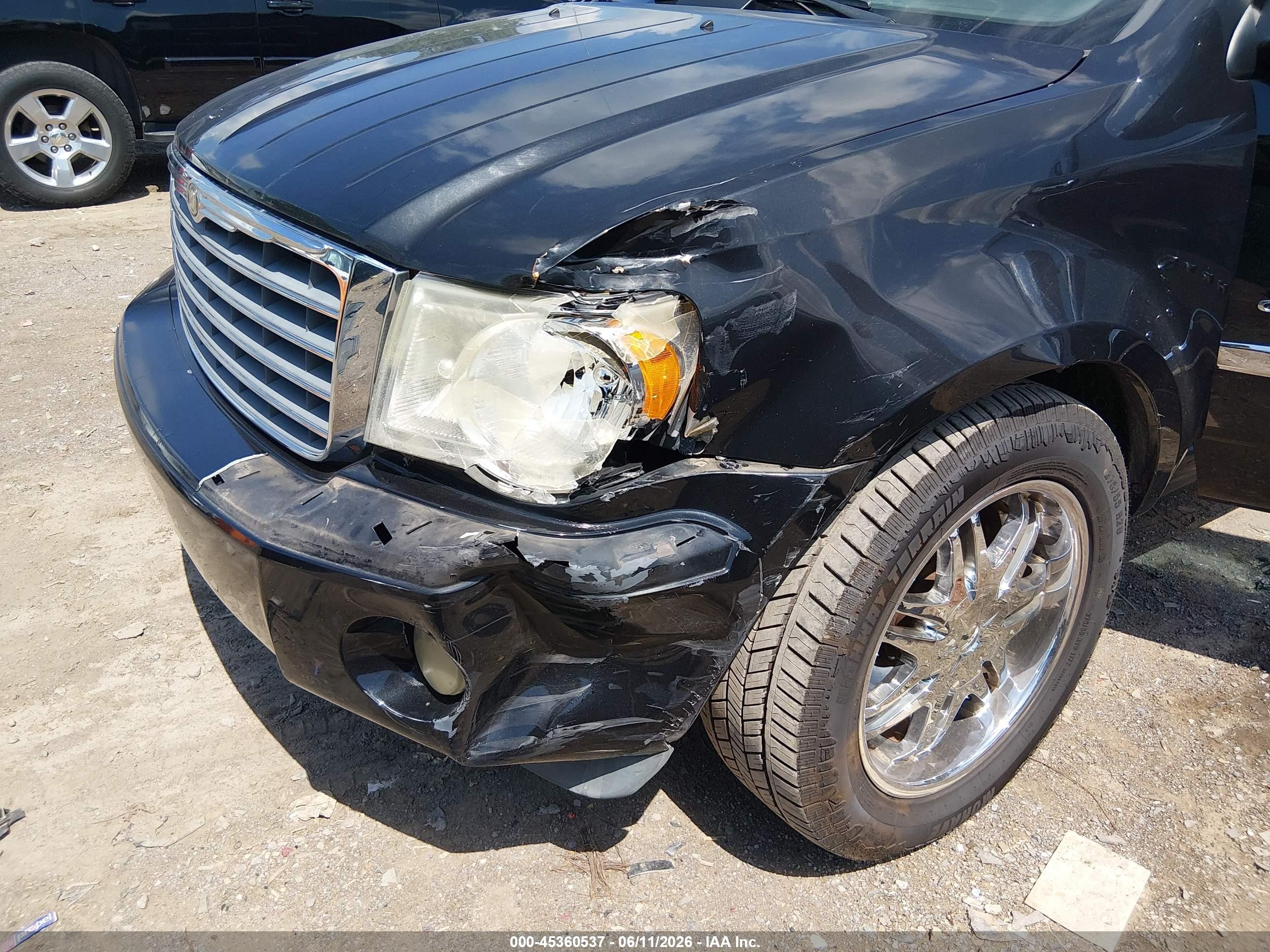 2007 Chrysler Aspen Limited Black vin: 1A8HX58P27F504028