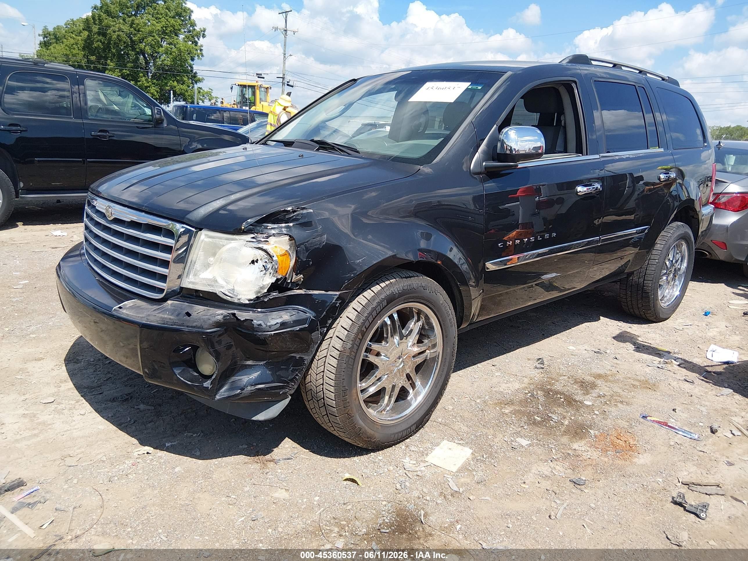 2007 Chrysler Aspen Limited Black vin: 1A8HX58P27F504028