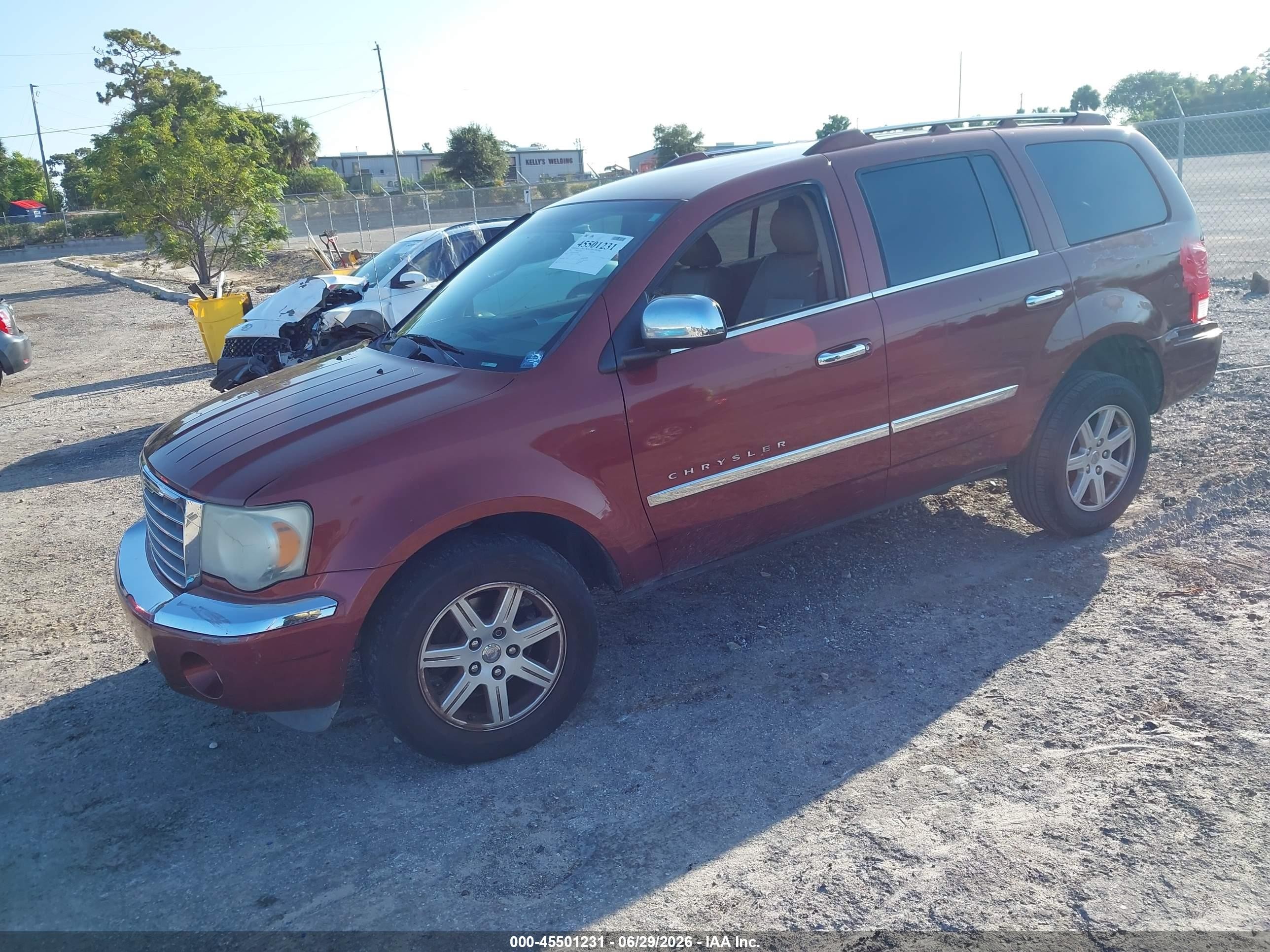 2007 Chrysler Aspen Limited Maroon vin: 1A8HX58P77F515820