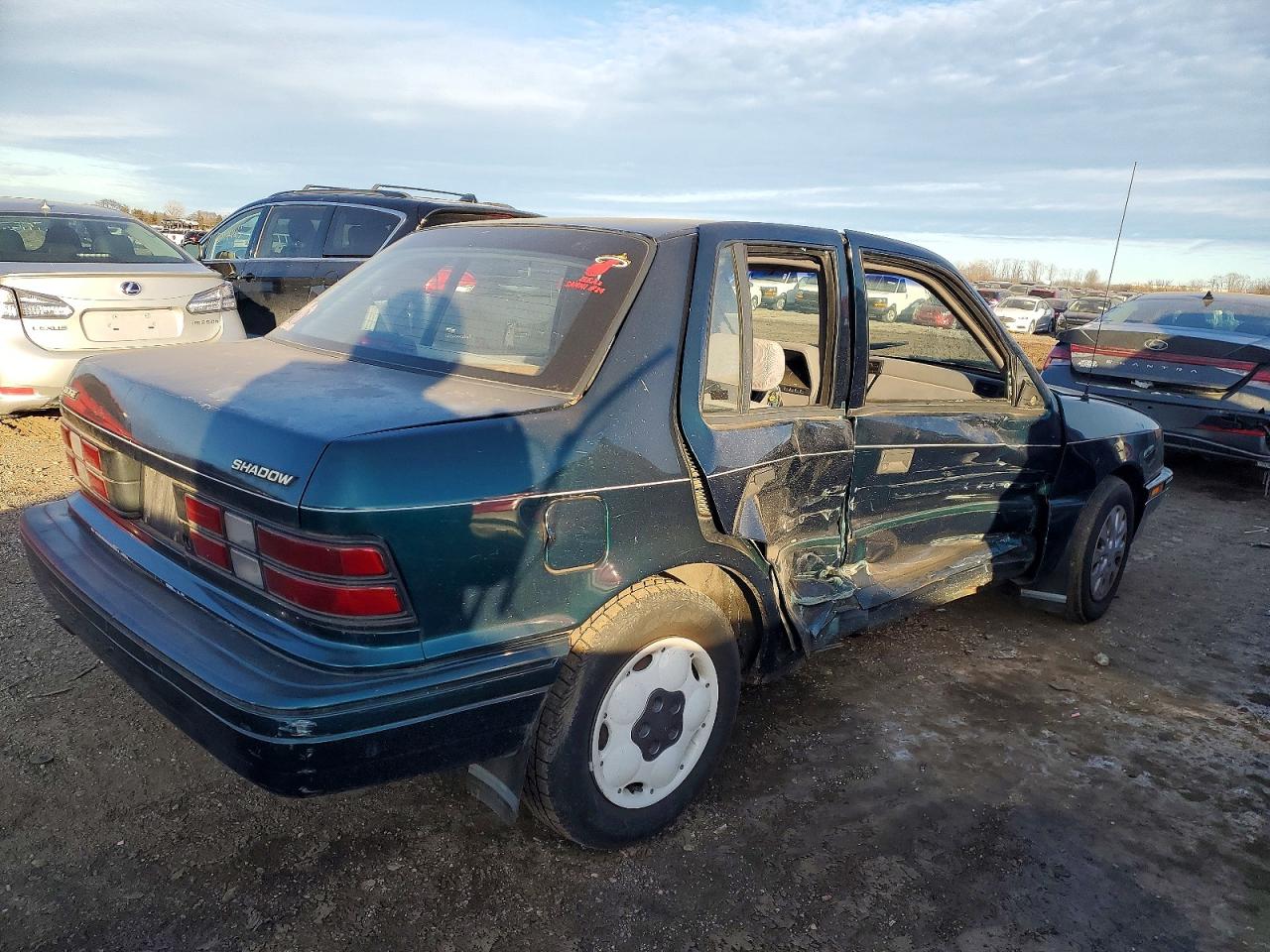 1994 Dodge Shadow Green vin: 1B3AP28D7RN110581