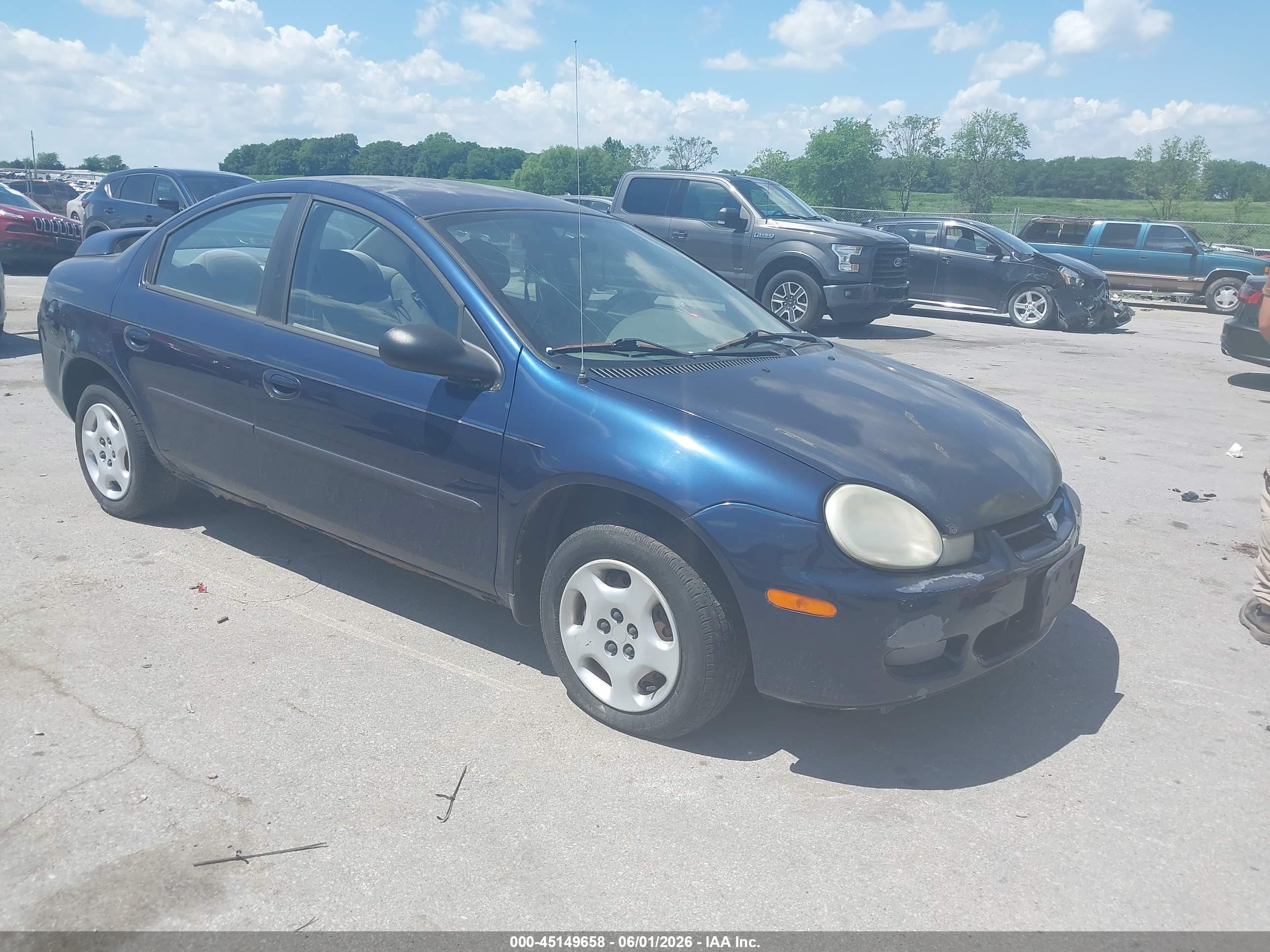 2002 Dodge Neon   Blue vin: 1B3AS26C32D580840