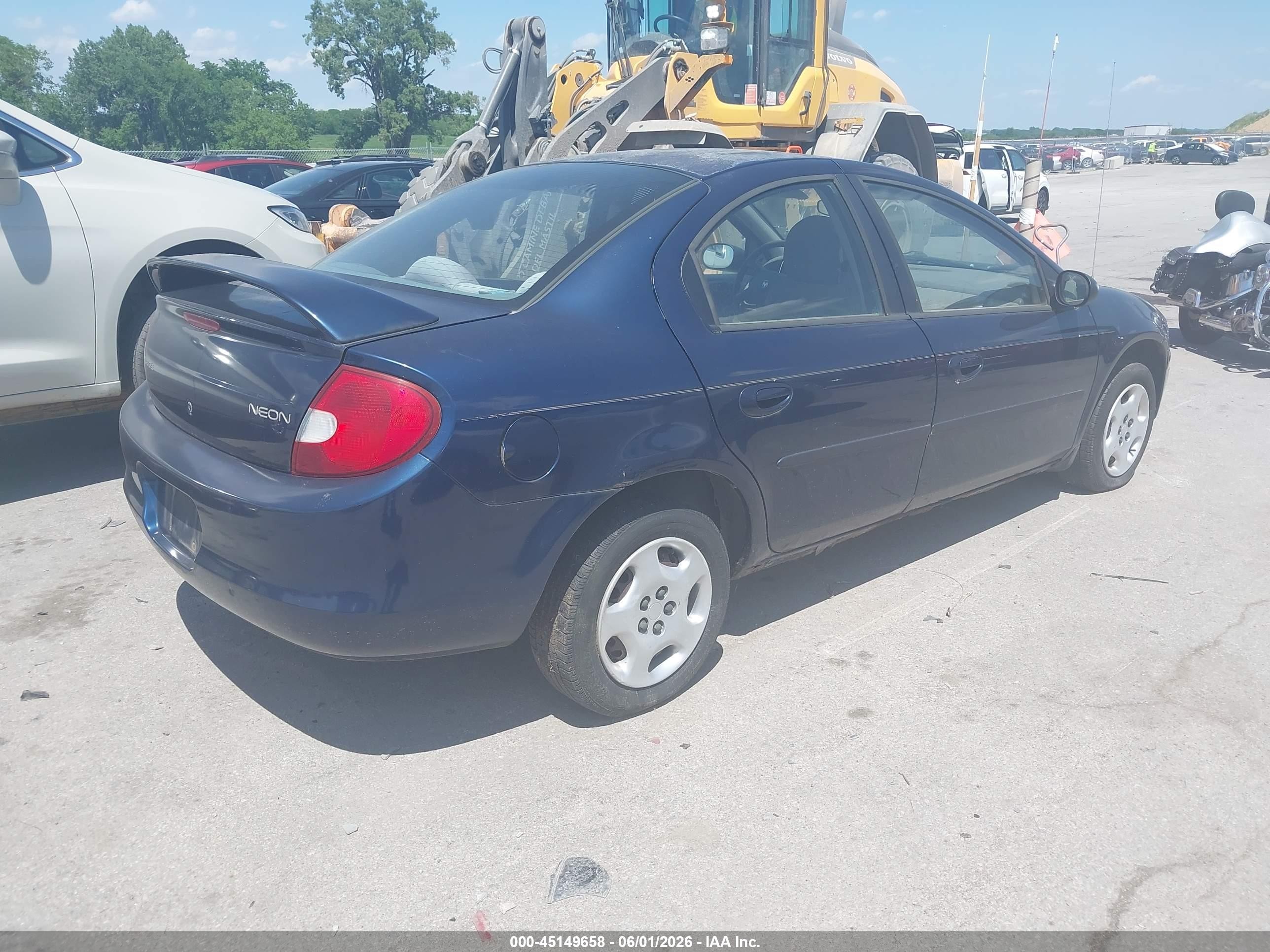 2002 Dodge Neon   Blue vin: 1B3AS26C32D580840