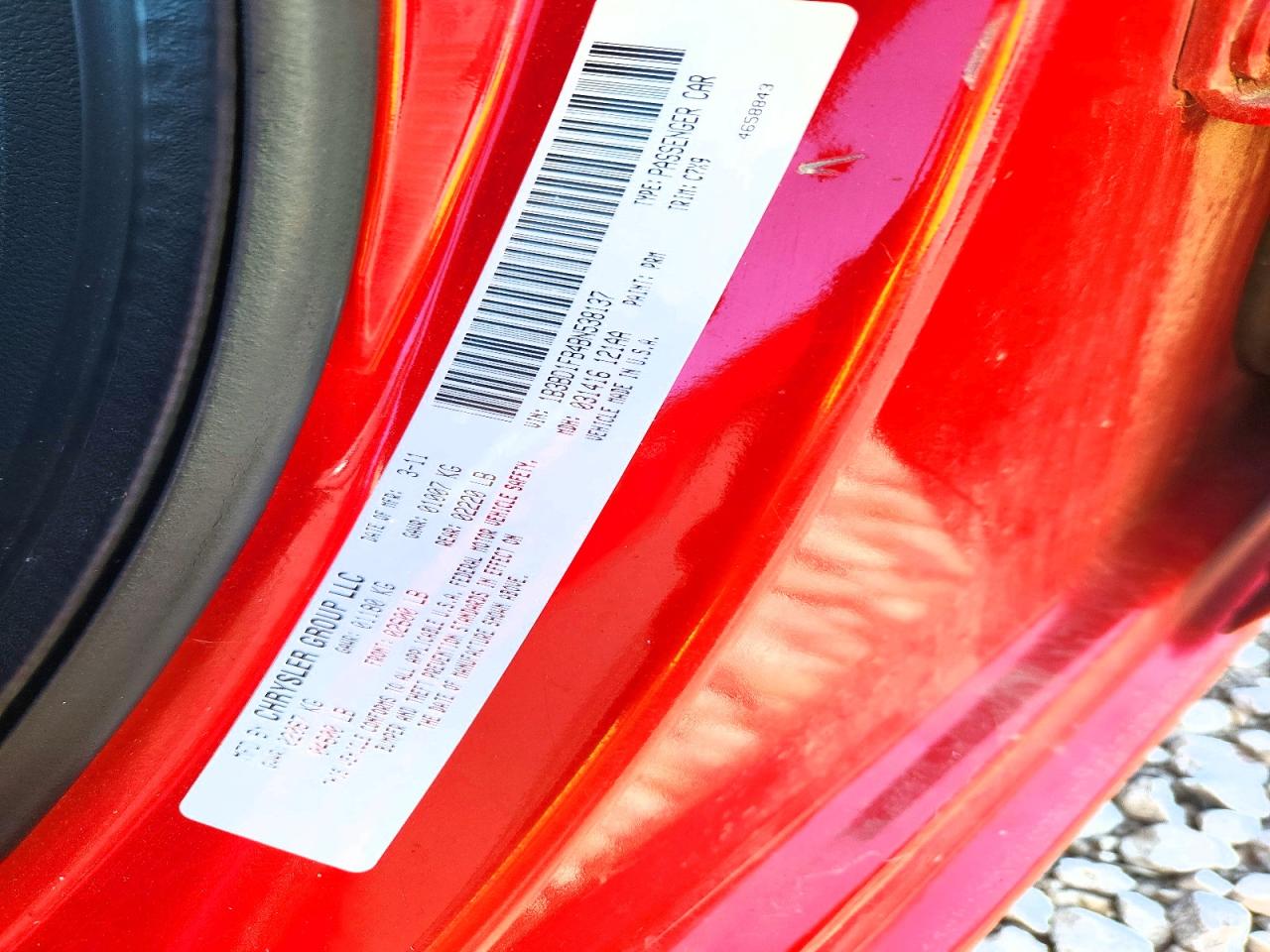 2011 Dodge Avenger Mainstreet Red vin: 1B3BD1FB4BN538137