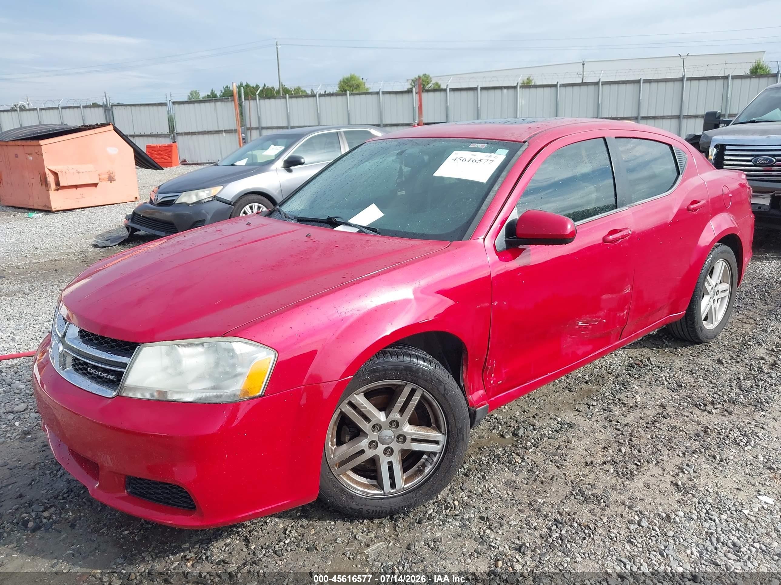 2011 Dodge Avenger Mainstreet Red vin: 1B3BD1FB6BN536888