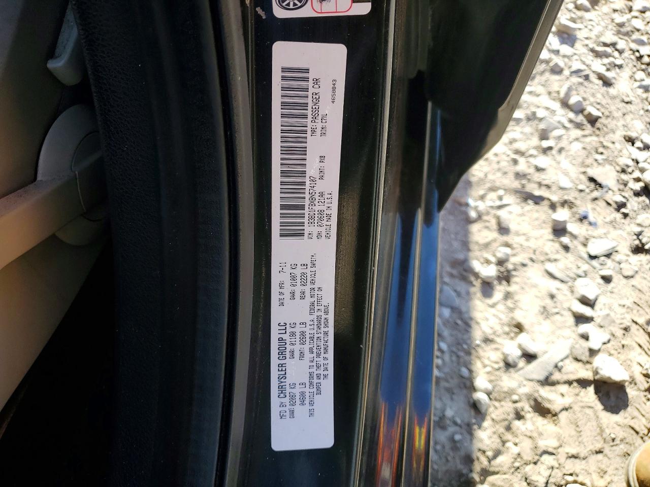 2011 Dodge Avenger Mainstreet Black vin: 1B3BD1FBXBN574107