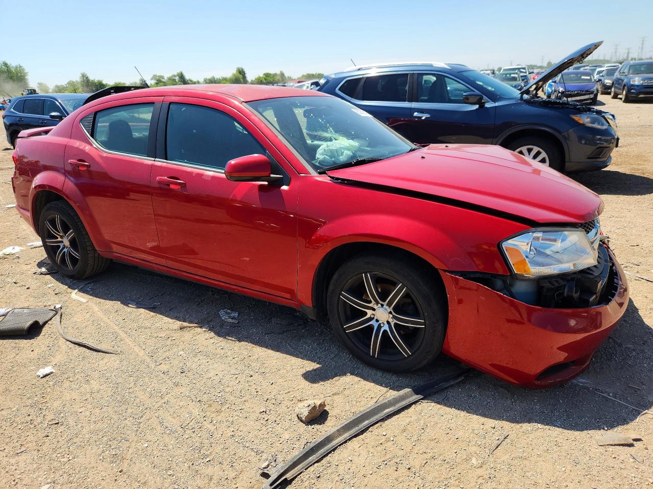 2011 Dodge Avenger Mainstreet Red vin: 1B3BD1FG4BN513704