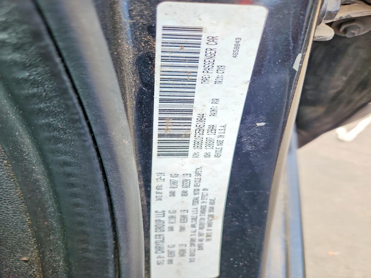 2011 Dodge Avenger Mainstreet Black vin: 1B3BD1FG5BN510844