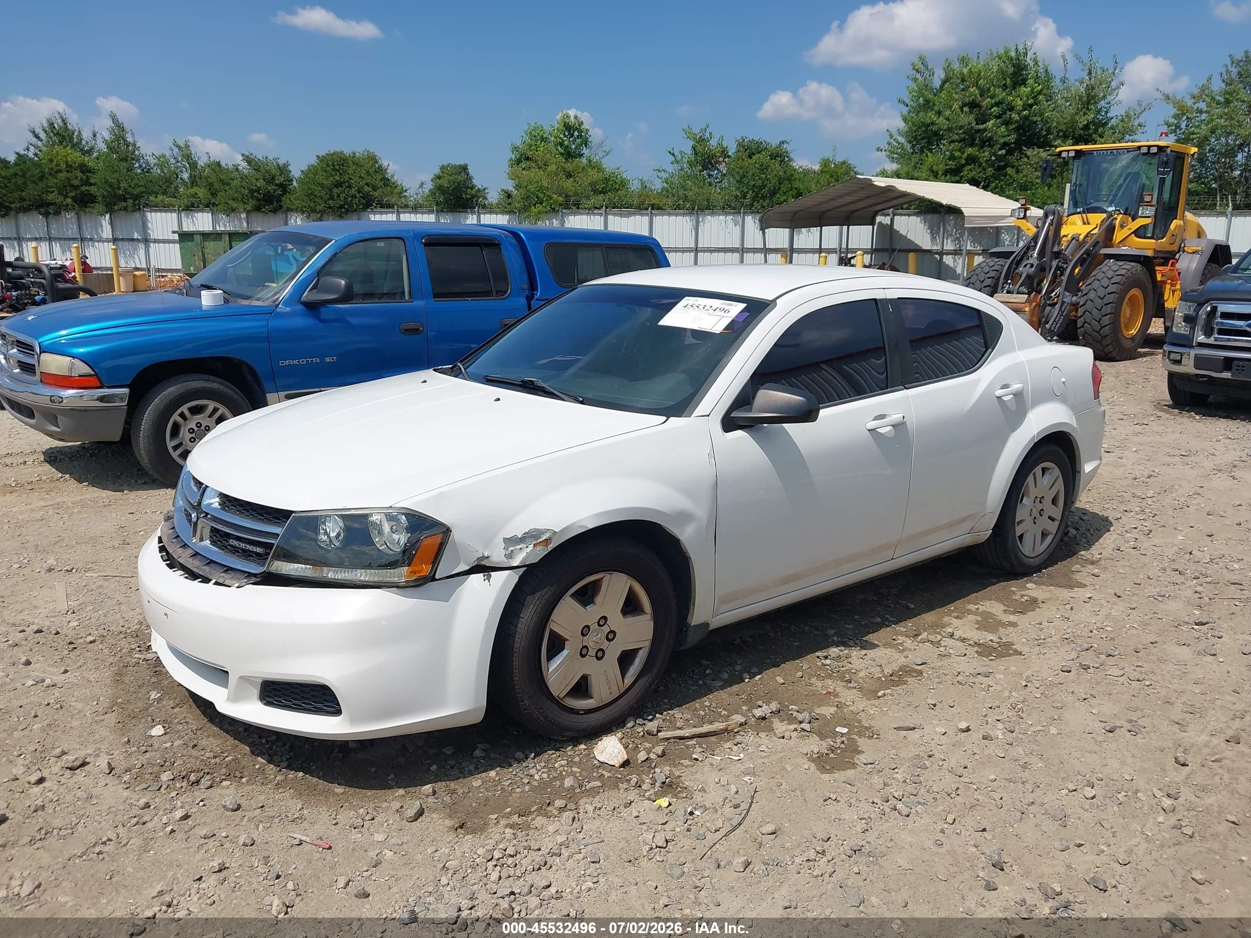 2011 Dodge Avenger Express White vin: 1B3BD4FB4BN523378