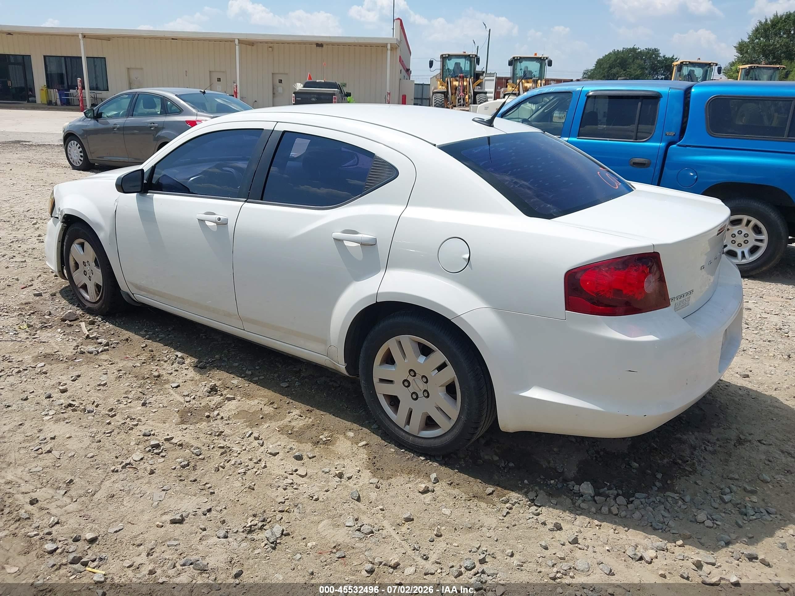 2011 Dodge Avenger Express White vin: 1B3BD4FB4BN523378