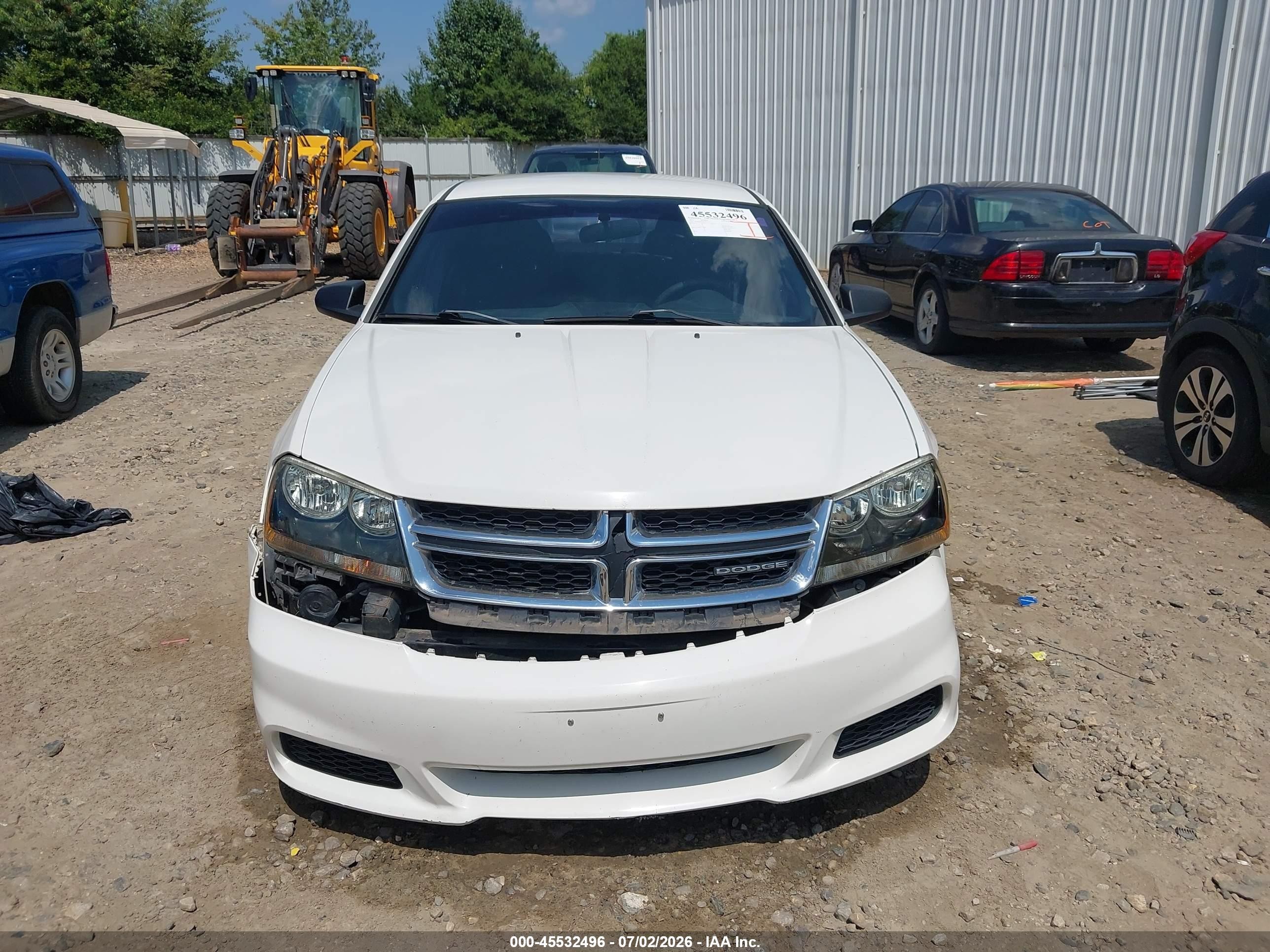 2011 Dodge Avenger Express White vin: 1B3BD4FB4BN523378