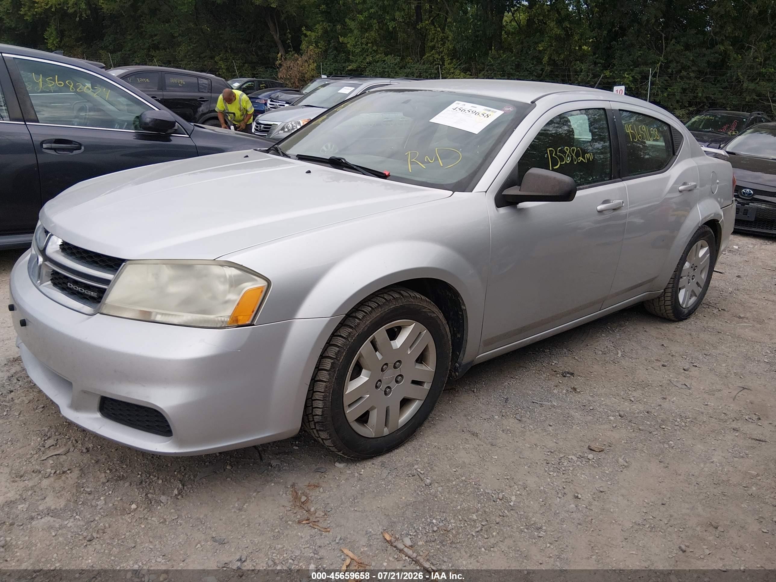 2011 Dodge Avenger Express Silver vin: 1B3BD4FB4BN541993