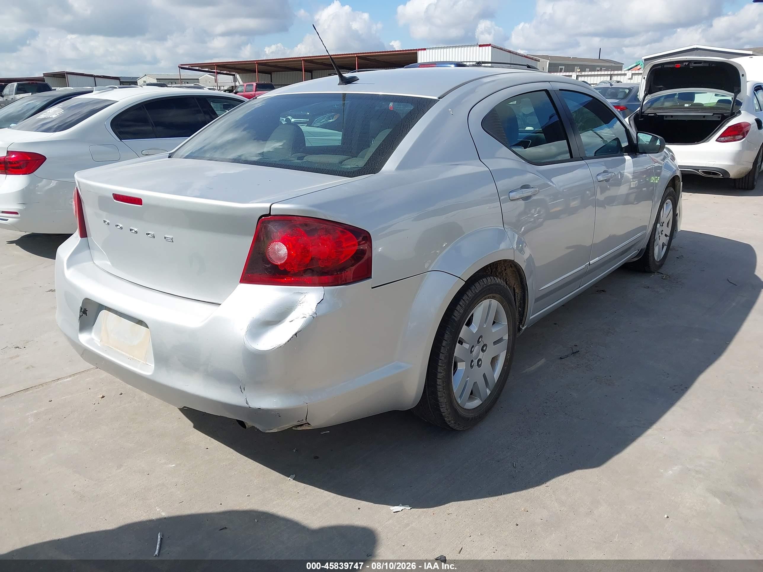 2011 Dodge Avenger Express Silver vin: 1B3BD4FB6BN540845