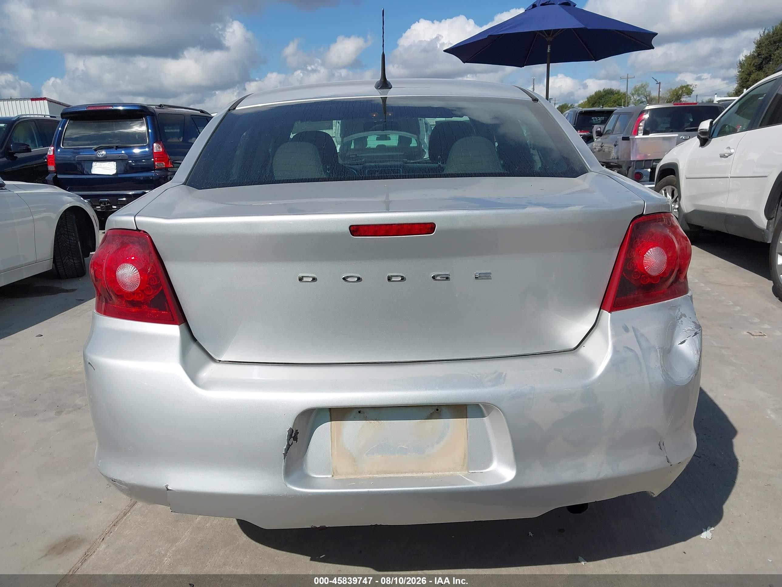 2011 Dodge Avenger Express Silver vin: 1B3BD4FB6BN540845