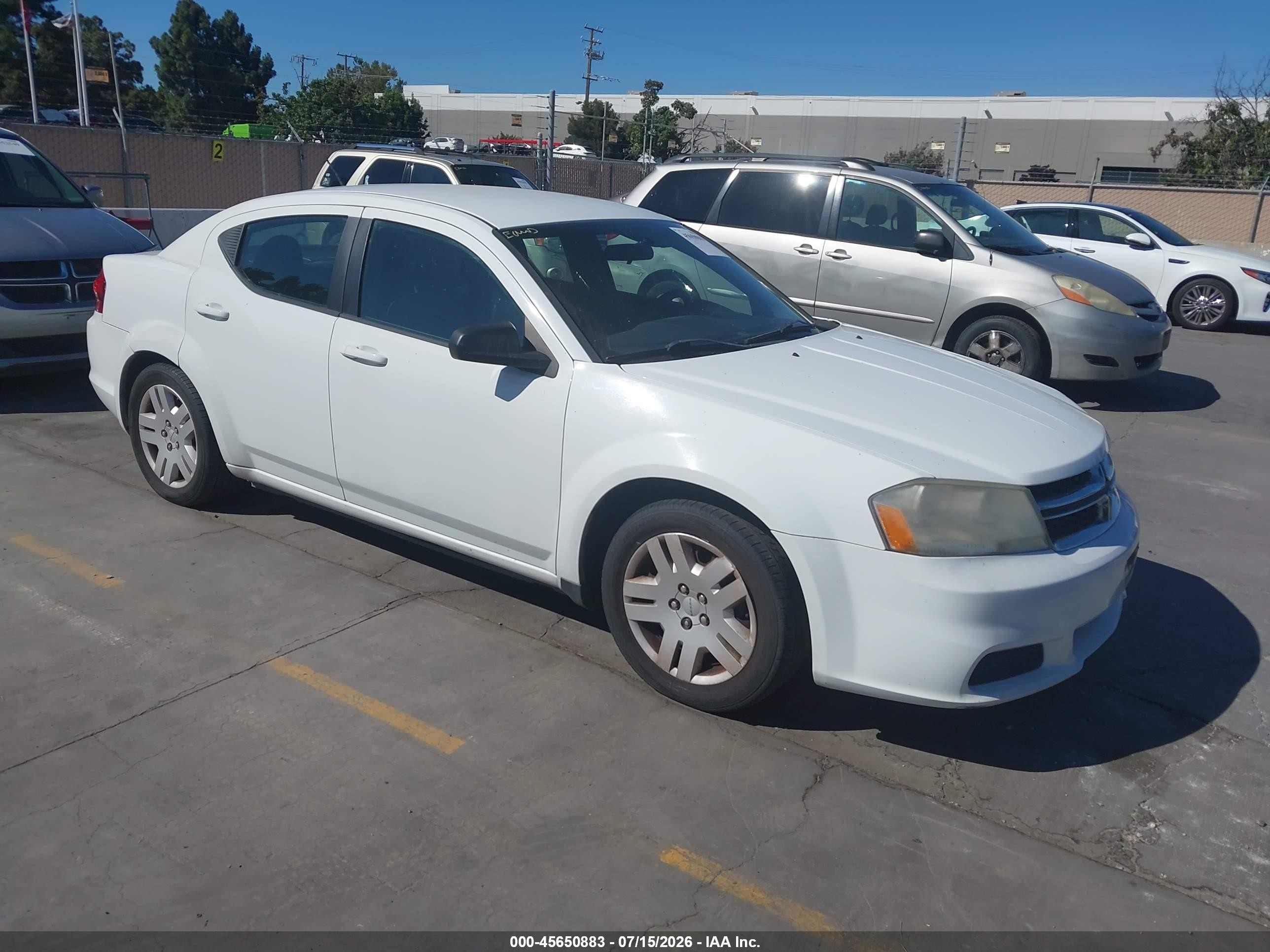 2011 Dodge Avenger Express White vin: 1B3BD4FB6BN608612