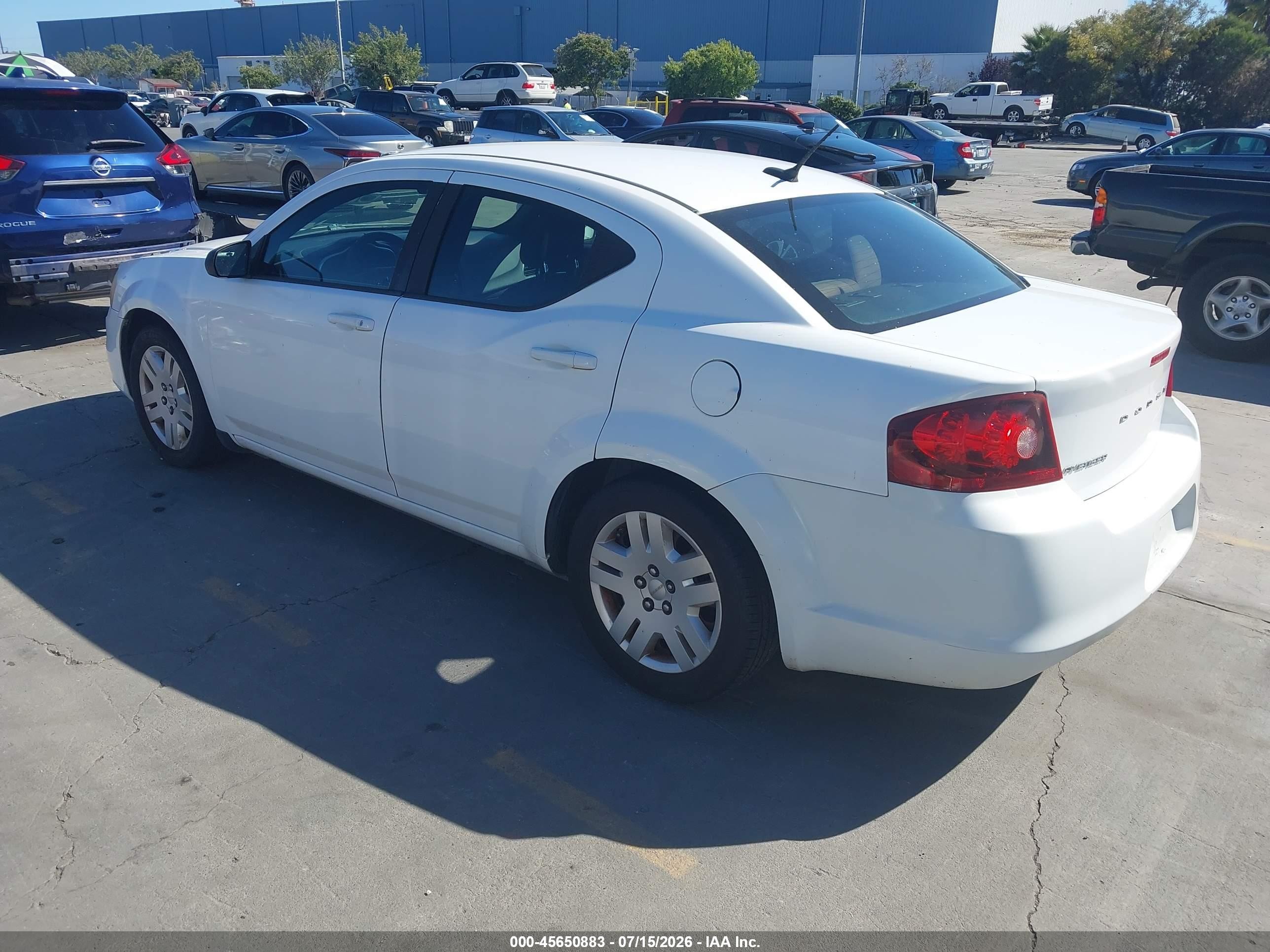 2011 Dodge Avenger Express White vin: 1B3BD4FB6BN608612