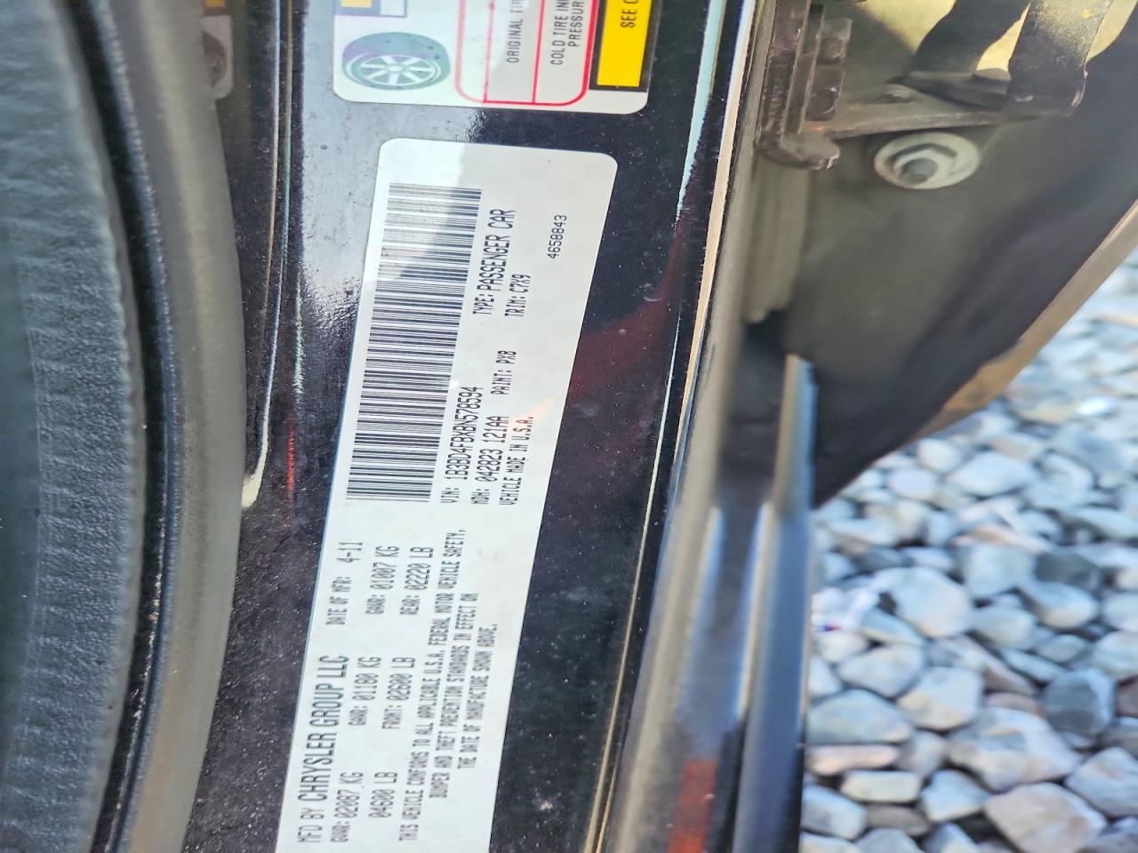 2011 Dodge Avenger Express Black vin: 1B3BD4FBXBN578594