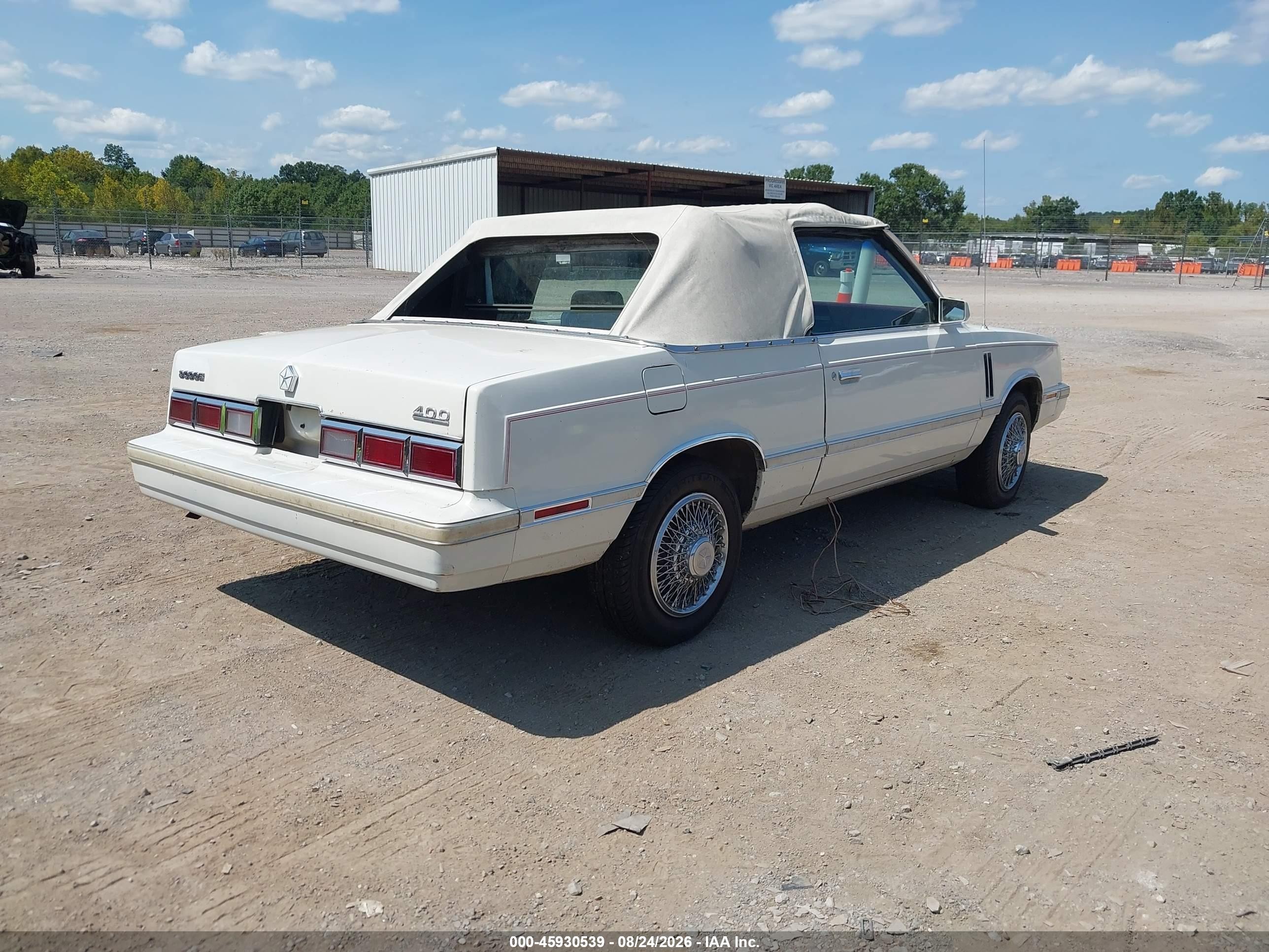 1983 Dodge 400 White vin: 1B3BV55C0DG165300