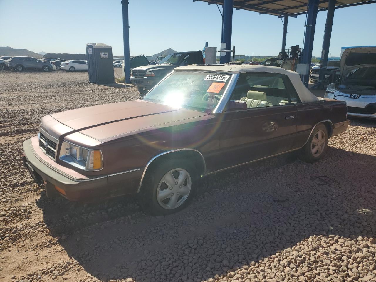 1986 Dodge 600 Maroon vin: 1B3BV55D5GG235791