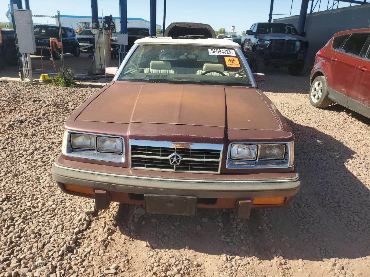 1986 Dodge 600 Maroon vin: 1B3BV55D5GG235791