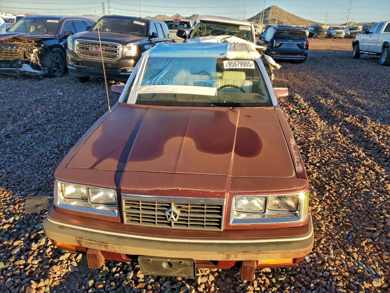 1986 Dodge 600 Maroon vin: 1B3BV55D5GG235791