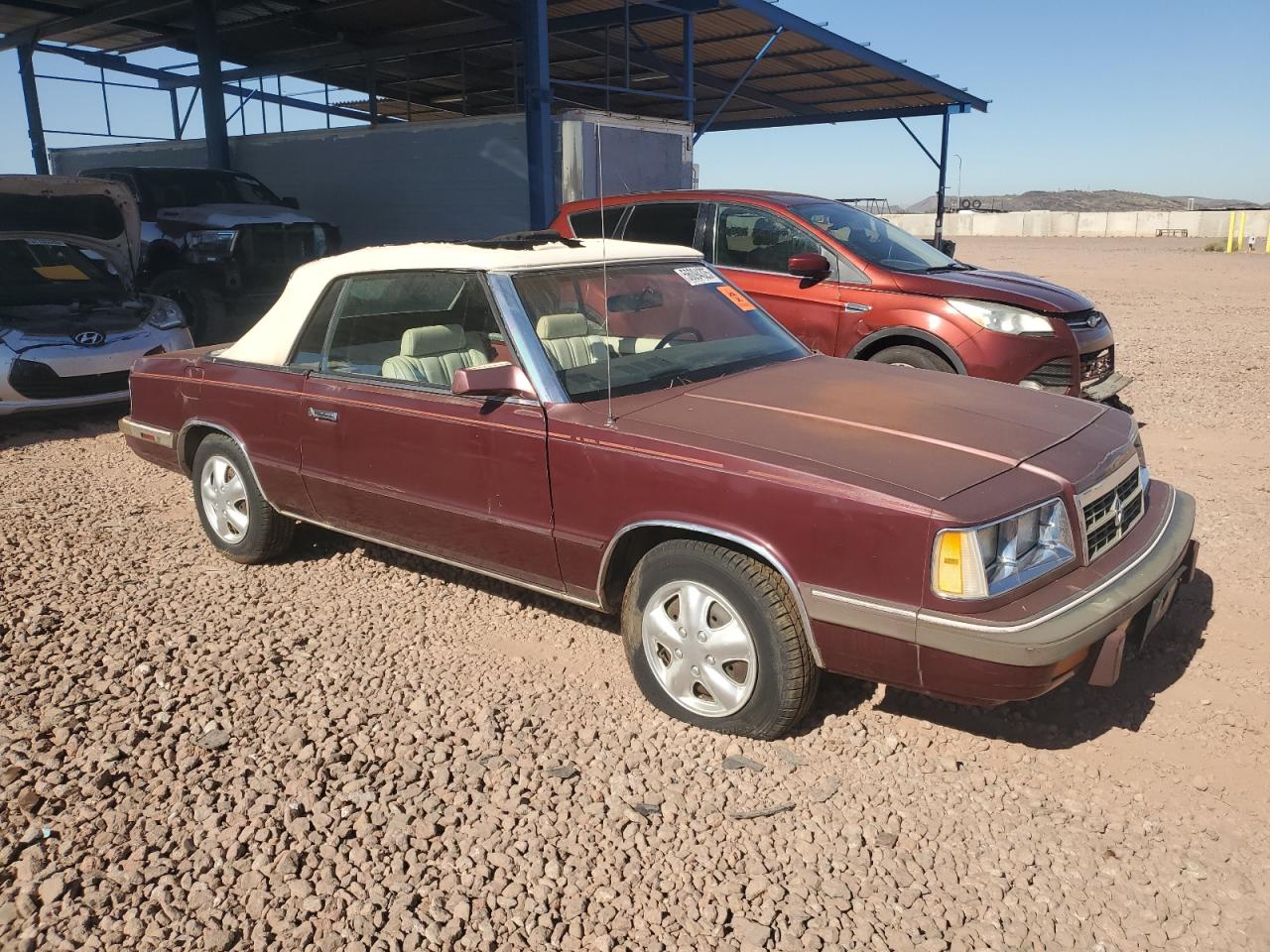 1986 Dodge 600 Maroon vin: 1B3BV55D5GG235791