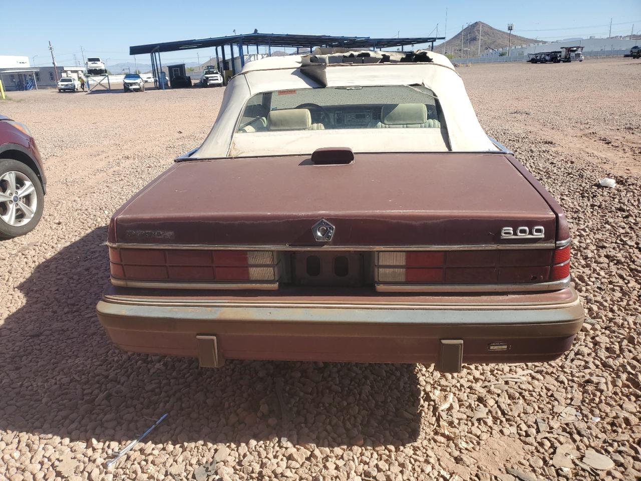 1986 Dodge 600 Maroon vin: 1B3BV55D5GG235791