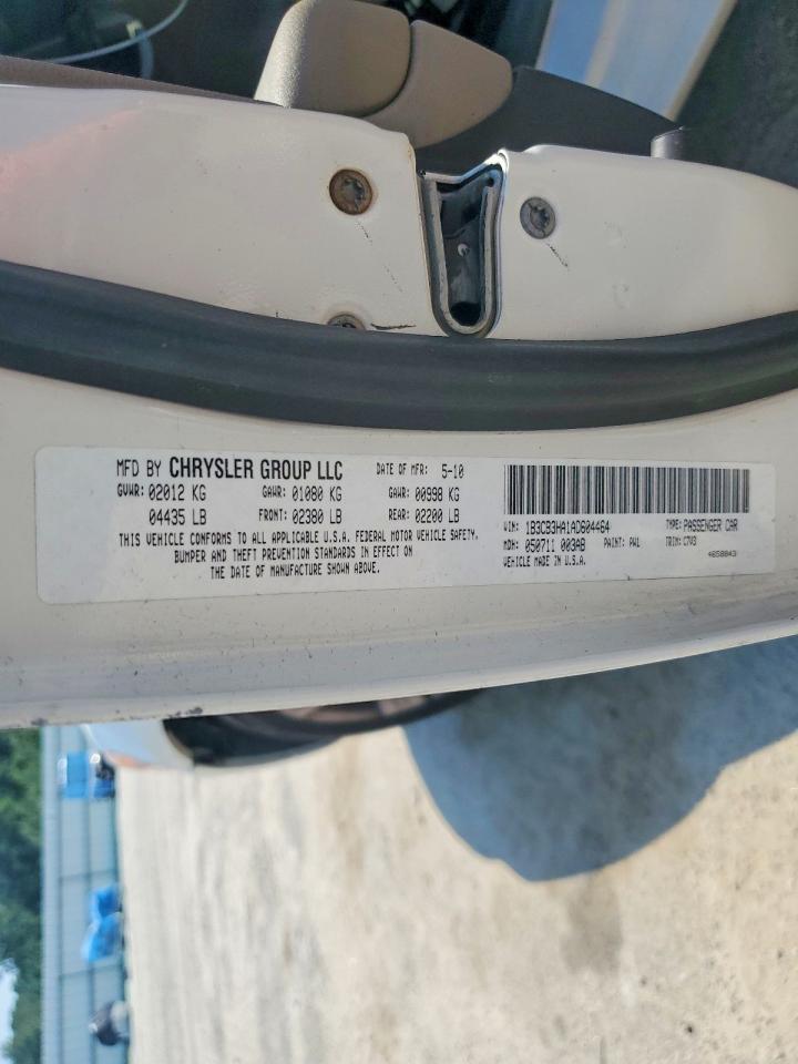 2010 Dodge Caliber Mainstreet White vin: 1B3CB3HA1AD604464