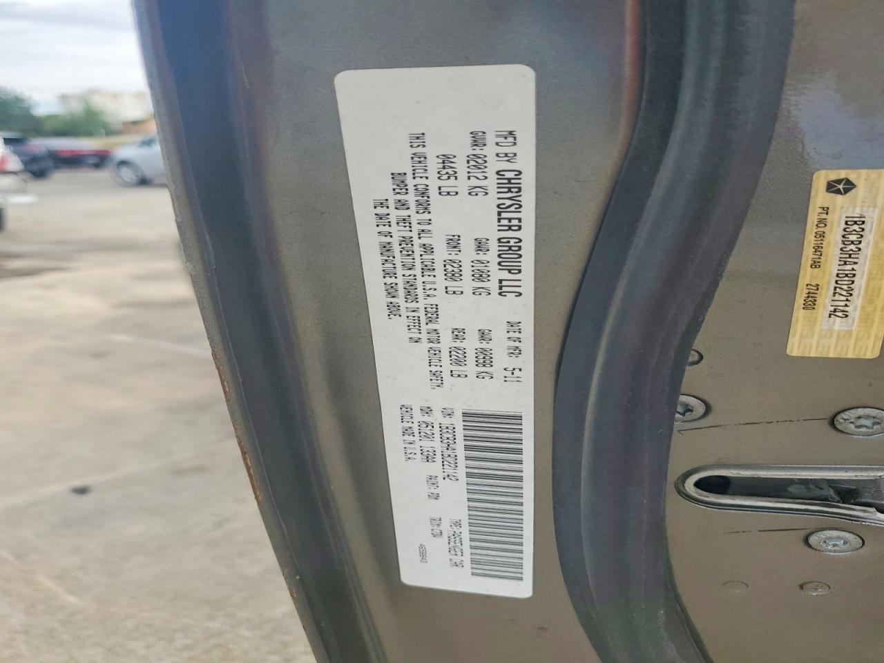 2011 Dodge Caliber Mainstreet Gray vin: 1B3CB3HA1BD221142