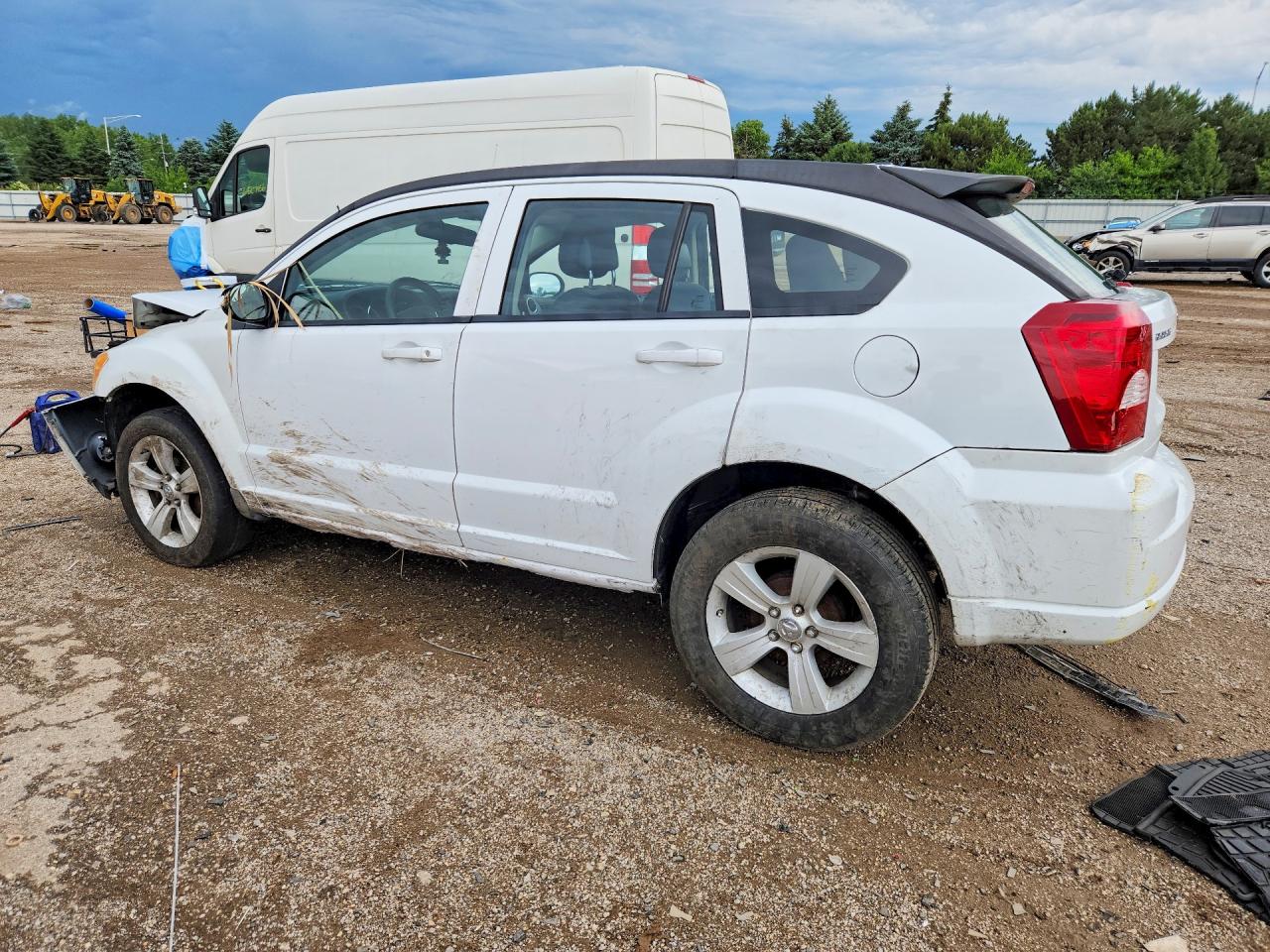 2011 Dodge Caliber Mainstreet White vin: 1B3CB3HA1BD242458