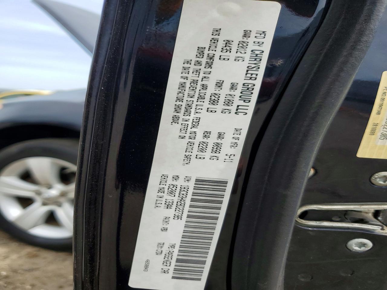 2011 Dodge Caliber Mainstreet Black vin: 1B3CB3HA2BD227385