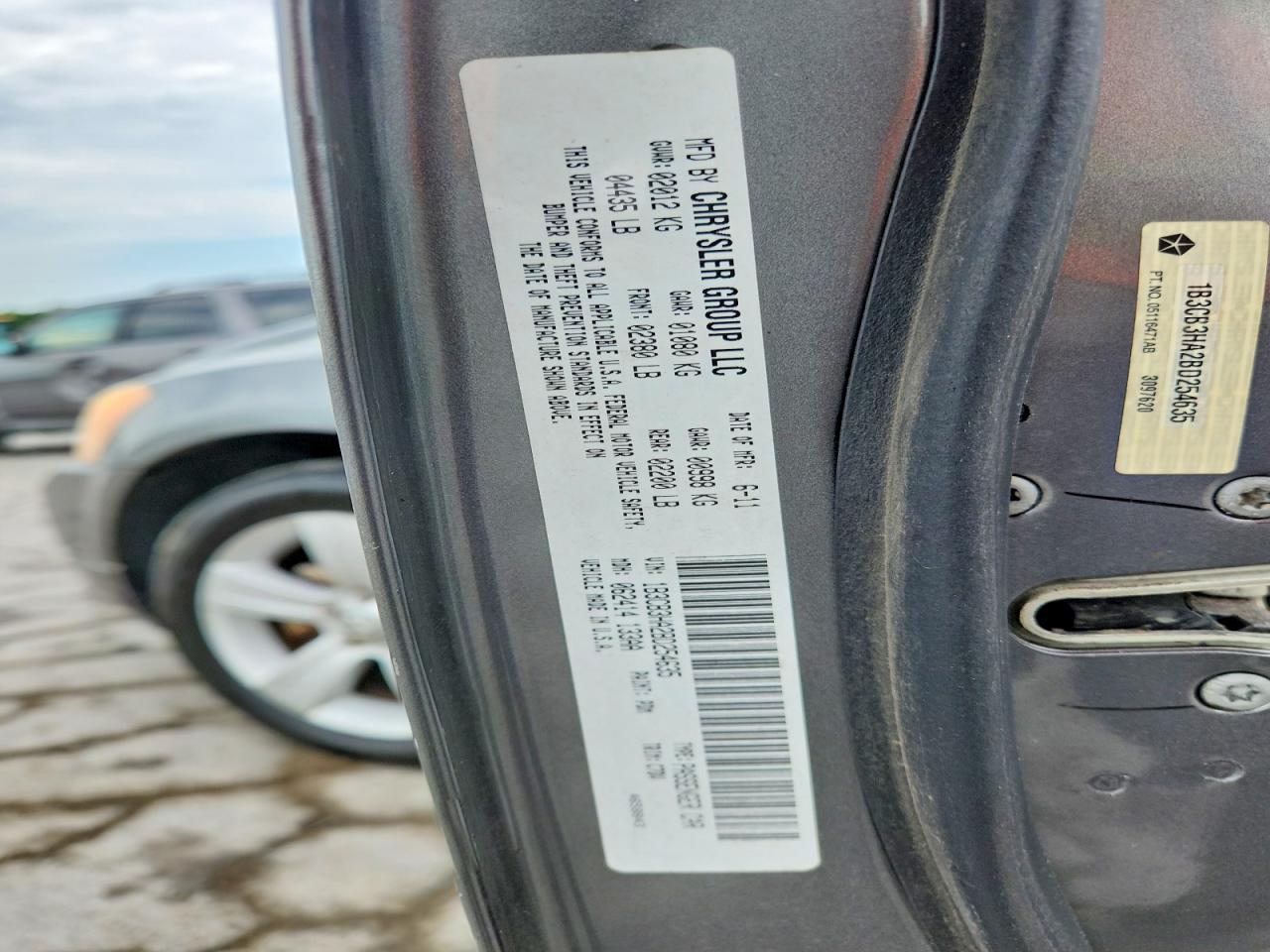 2011 Dodge Caliber Mainstreet Gray vin: 1B3CB3HA2BD254635
