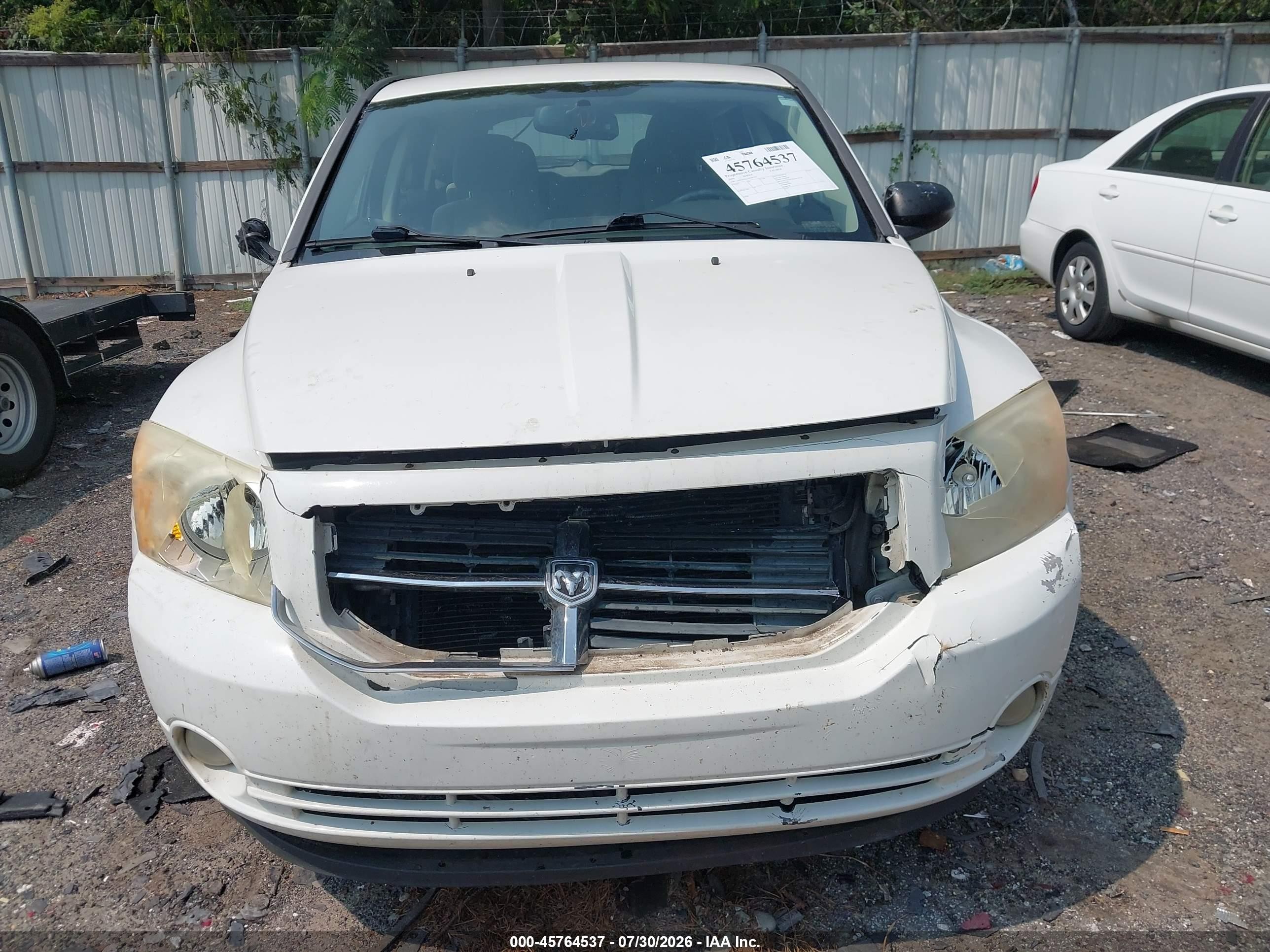 2010 Dodge Caliber Mainstreet White vin: 1B3CB3HA3AD567255