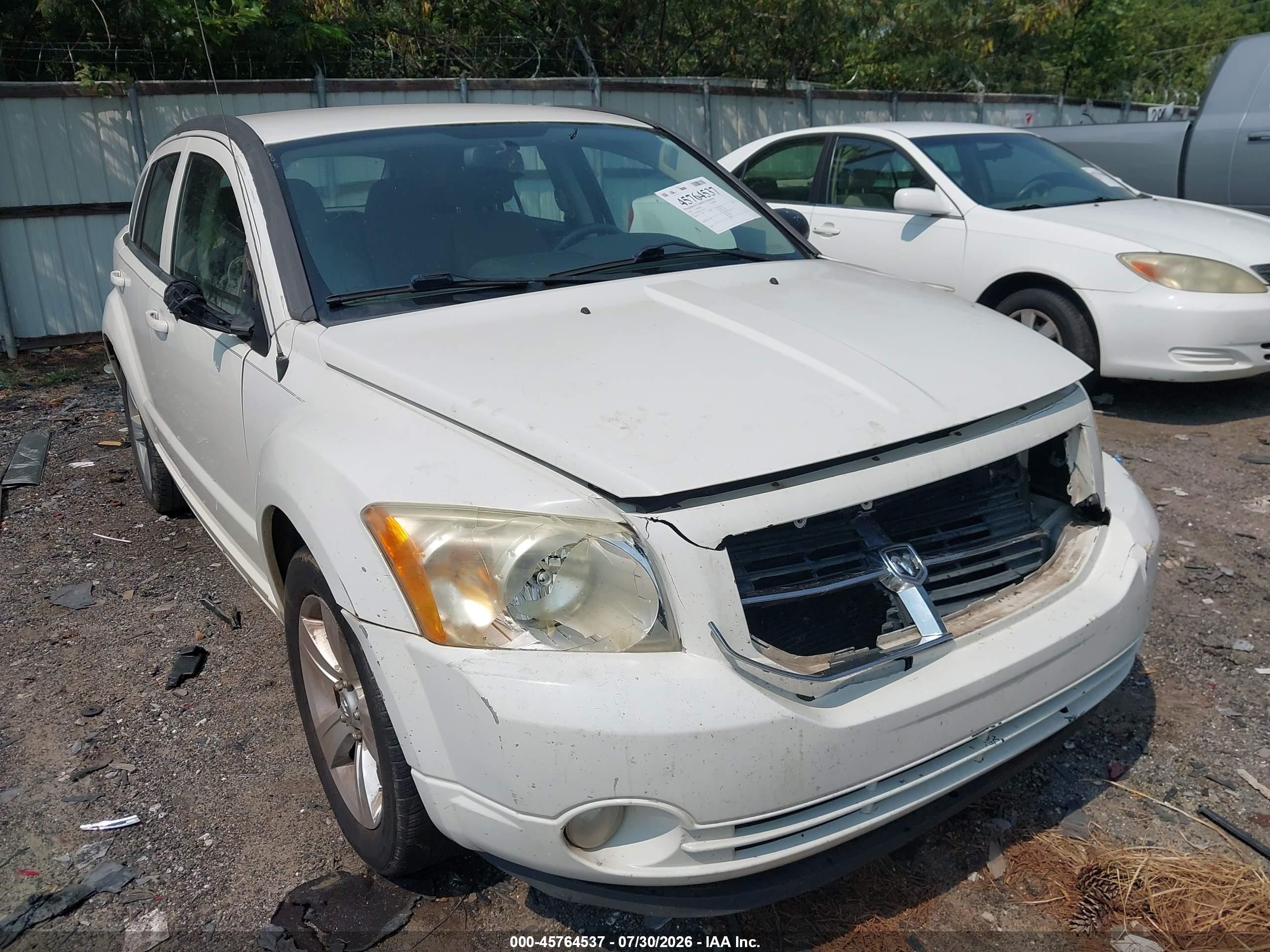 2010 Dodge Caliber Mainstreet White vin: 1B3CB3HA3AD567255