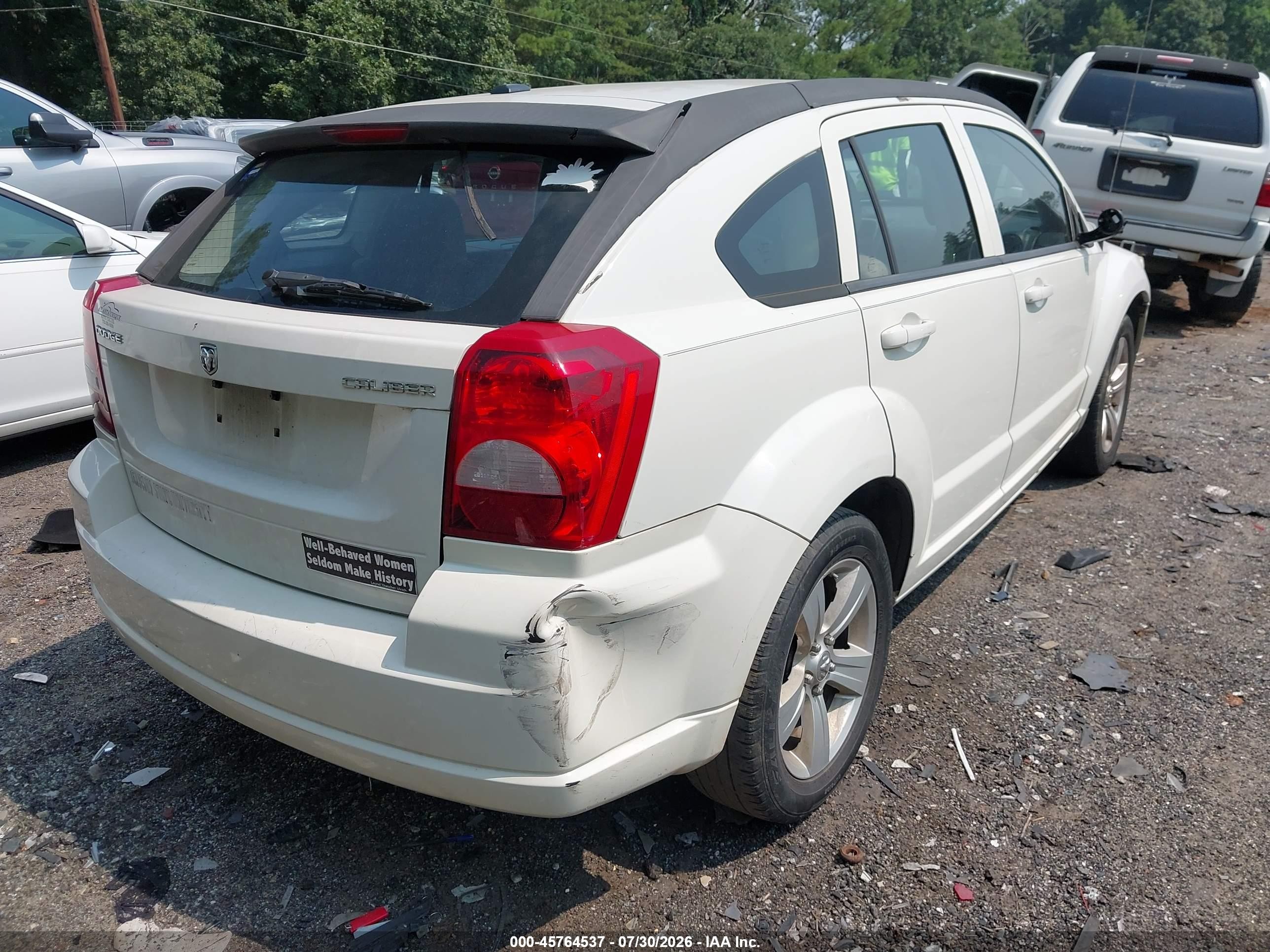 2010 Dodge Caliber Mainstreet White vin: 1B3CB3HA3AD567255
