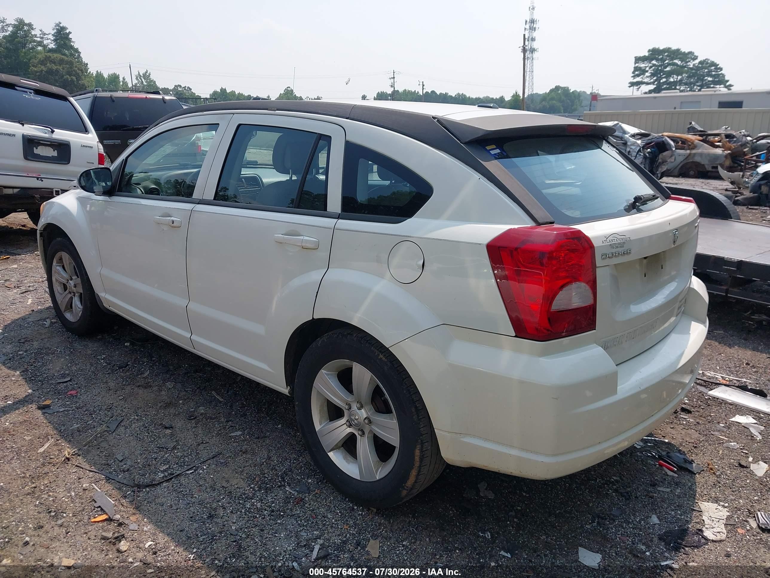 2010 Dodge Caliber Mainstreet White vin: 1B3CB3HA3AD567255