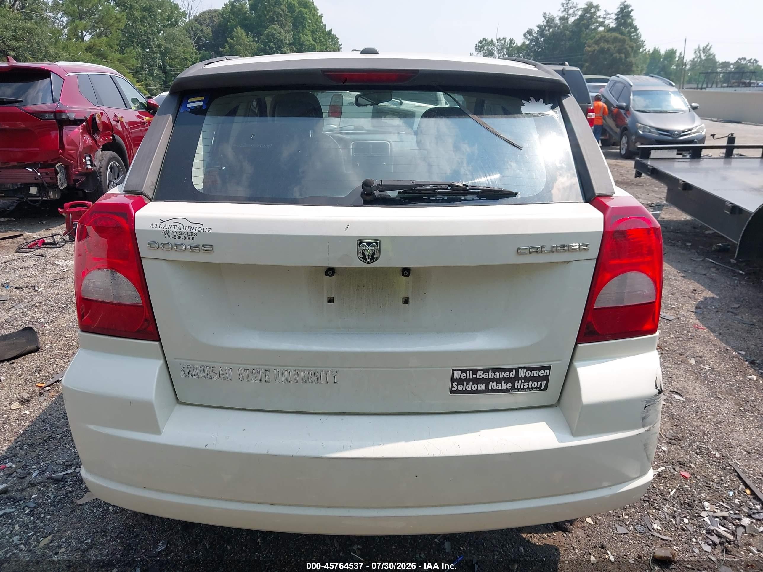 2010 Dodge Caliber Mainstreet White vin: 1B3CB3HA3AD567255