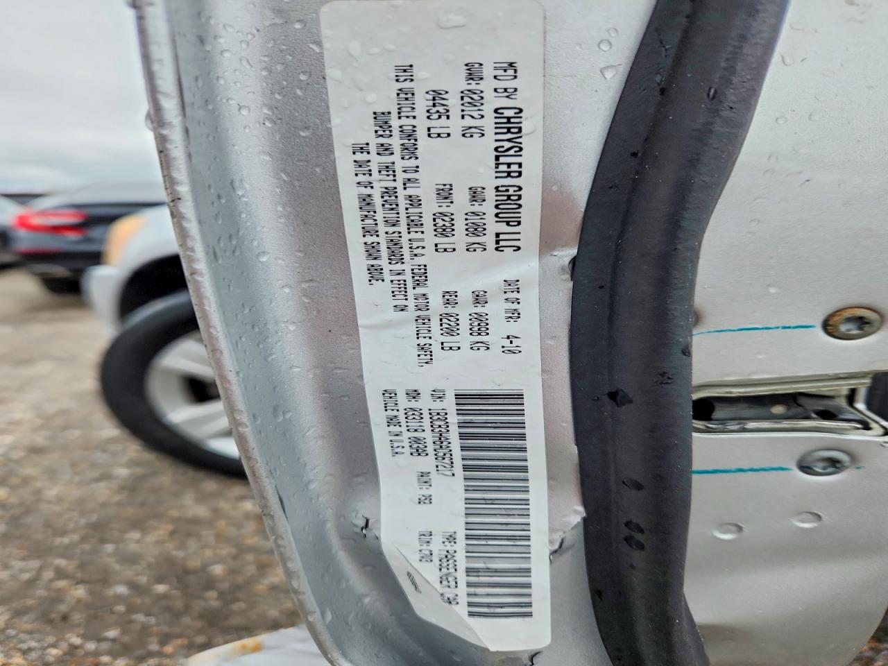 2010 Dodge Caliber Mainstreet Silver vin: 1B3CB3HA6AD567217