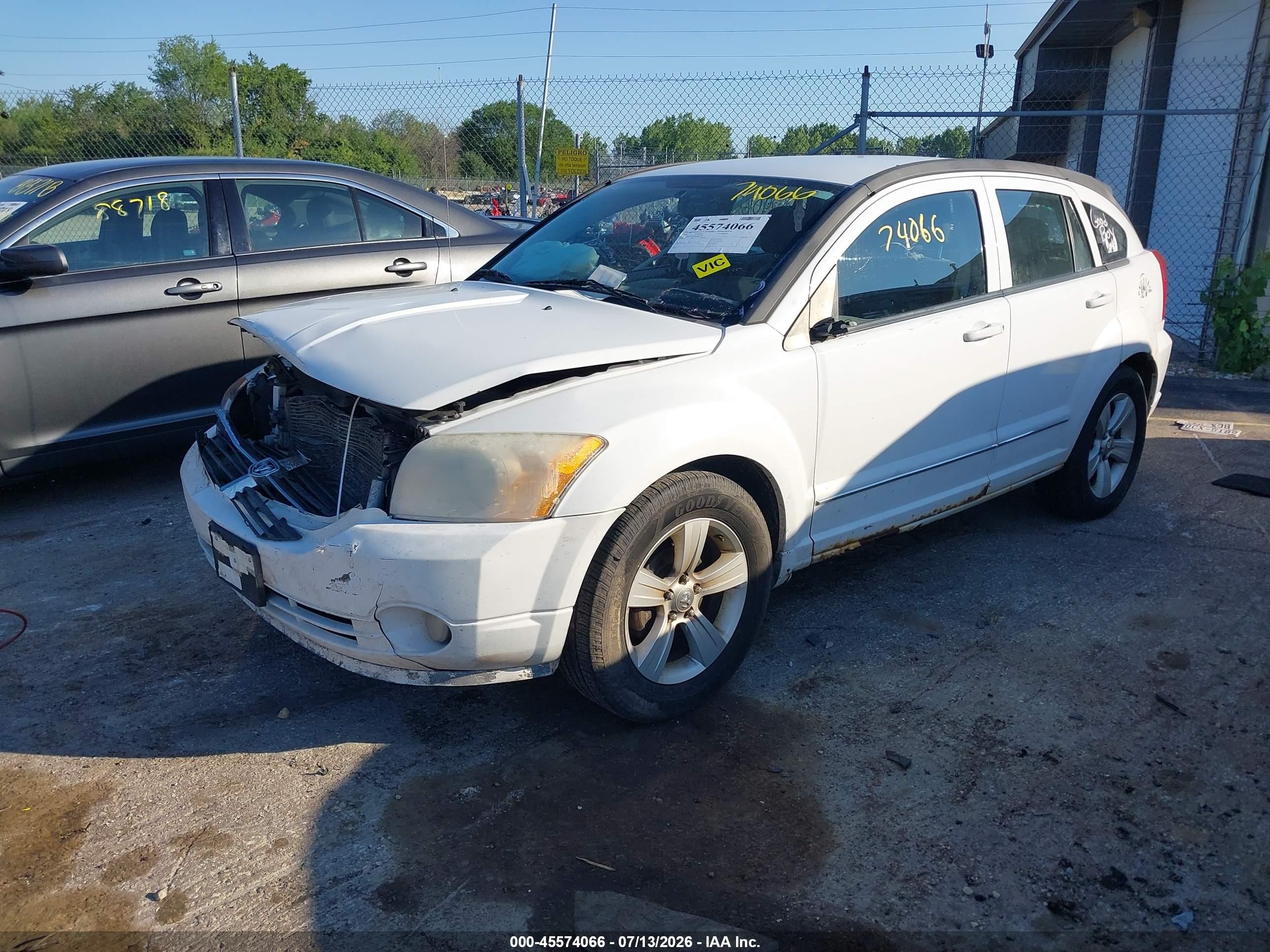 2011 Dodge Caliber Mainstreet White vin: 1B3CB3HA6BD154098