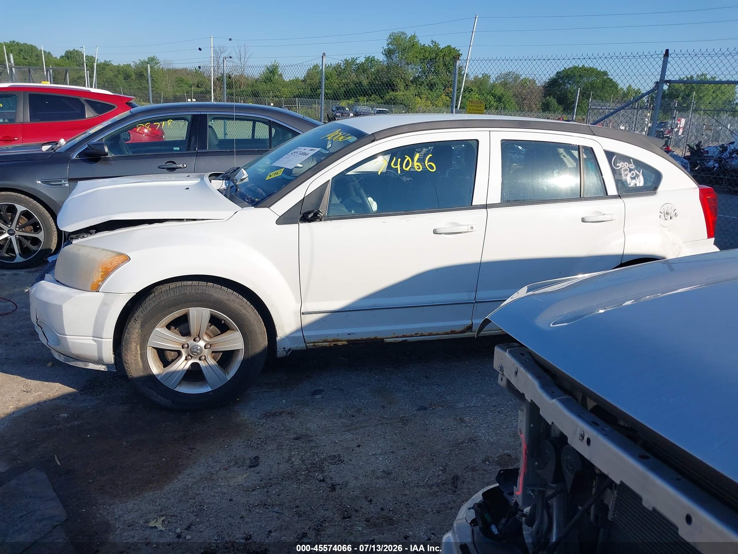 2011 Dodge Caliber Mainstreet White vin: 1B3CB3HA6BD154098