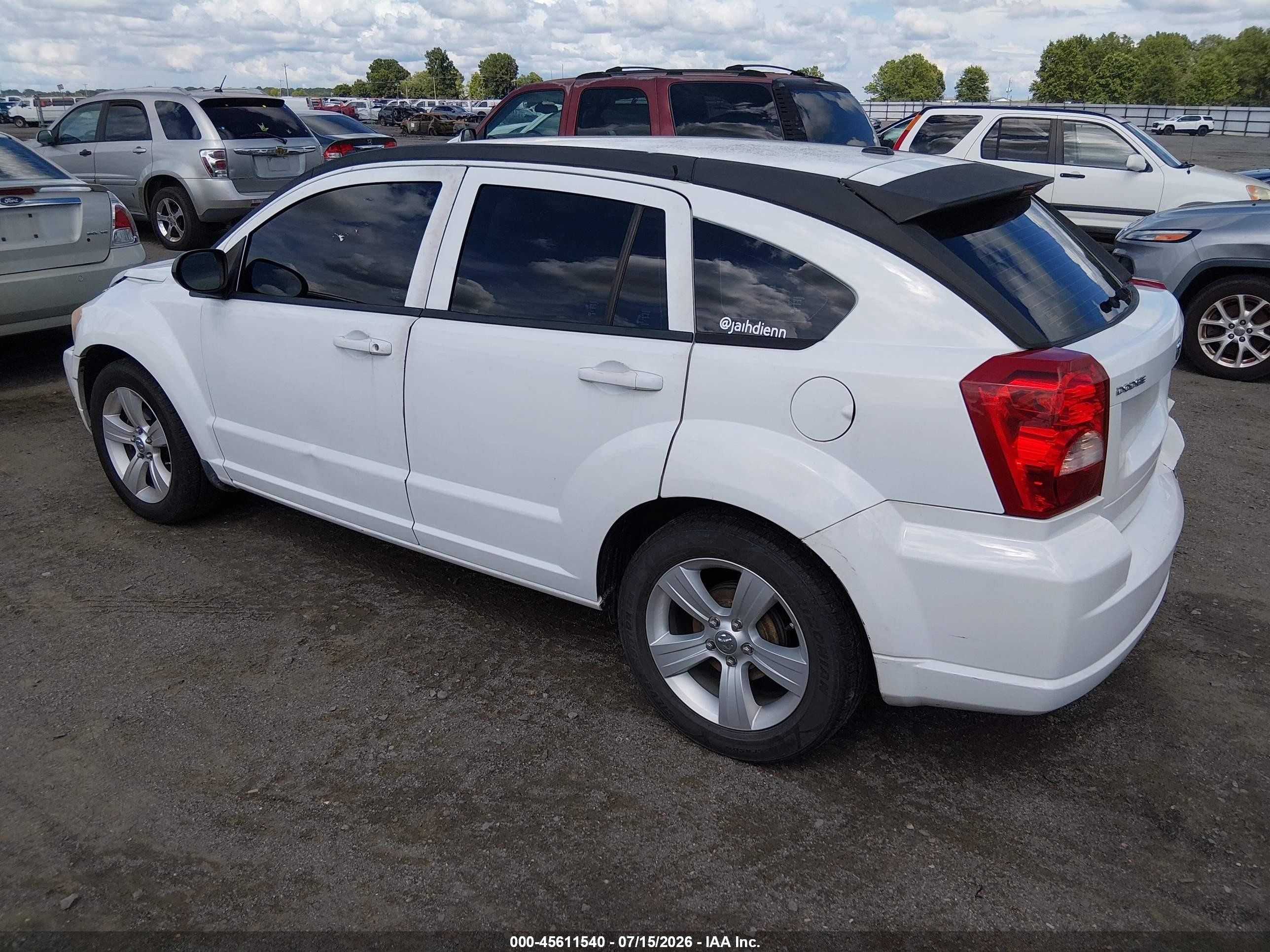 2011 Dodge Caliber Mainstreet White vin: 1B3CB3HA6BD205406