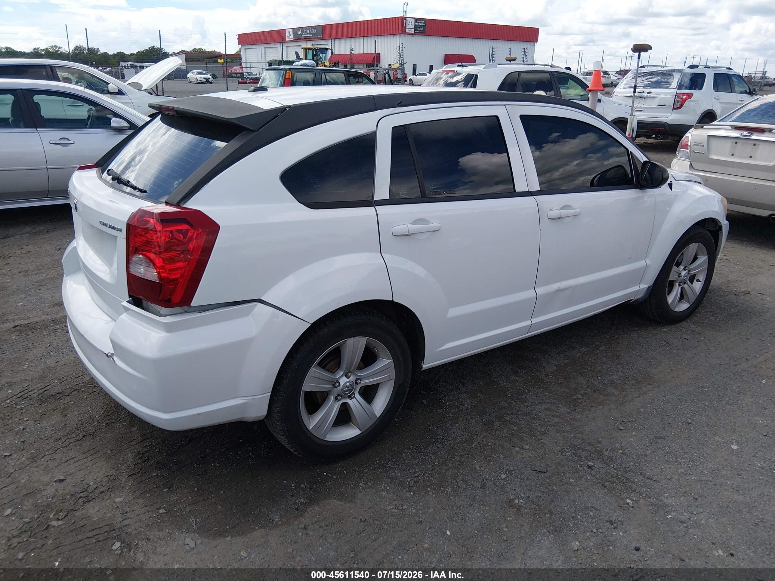 2011 Dodge Caliber Mainstreet White vin: 1B3CB3HA6BD205406