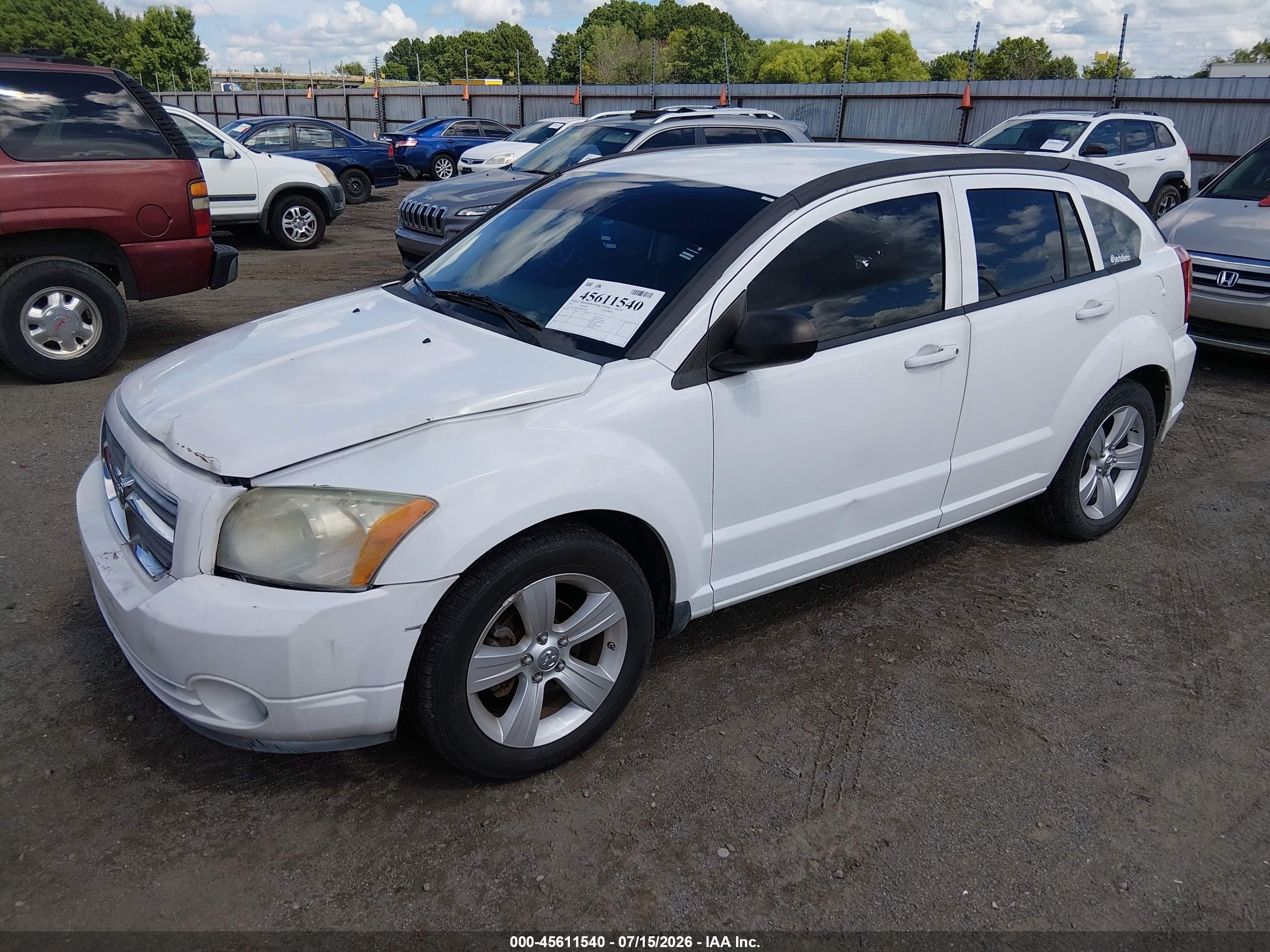 2011 Dodge Caliber Mainstreet White vin: 1B3CB3HA6BD205406