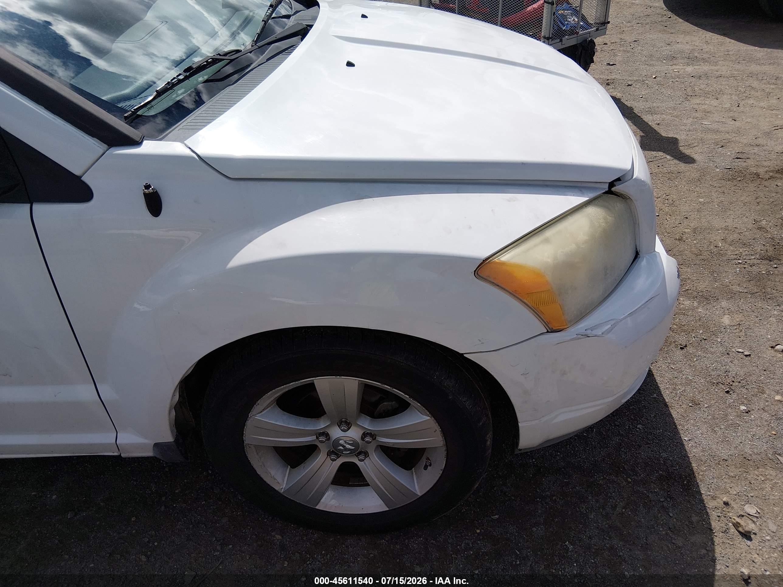 2011 Dodge Caliber Mainstreet White vin: 1B3CB3HA6BD205406