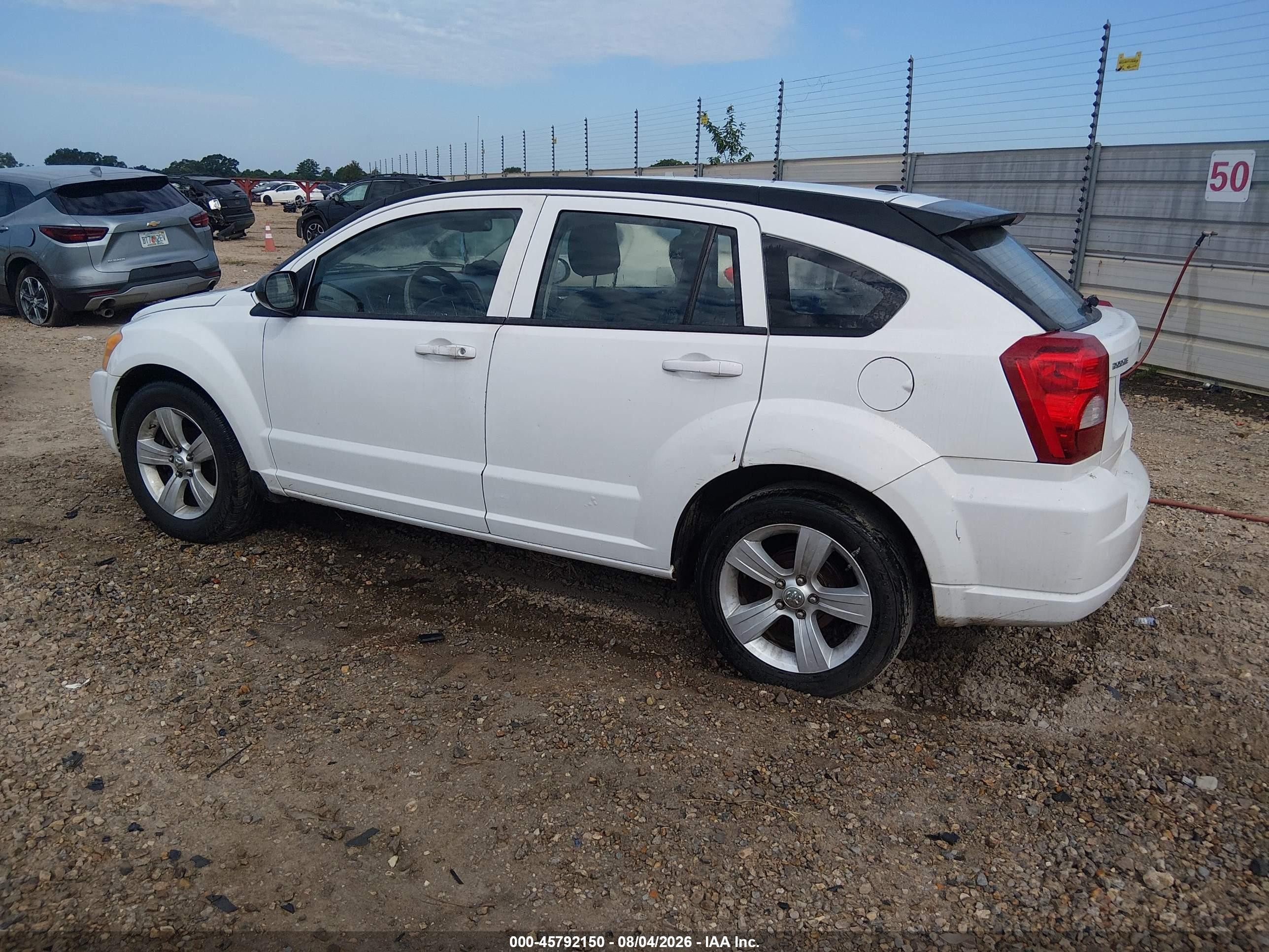 2011 Dodge Caliber Mainstreet White vin: 1B3CB3HA6BD270451