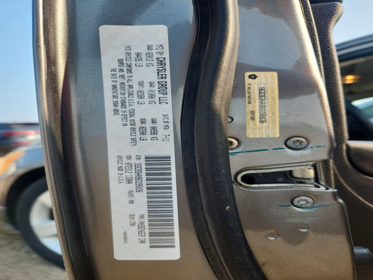 2011 Dodge Caliber Mainstreet Gray vin: 1B3CB3HA9BD295036